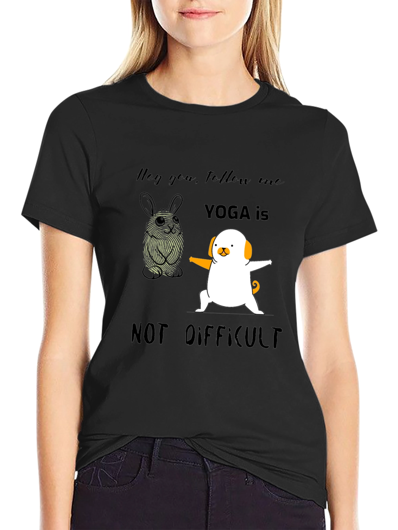 Yoga is Not Difficult Funny T-Shirt