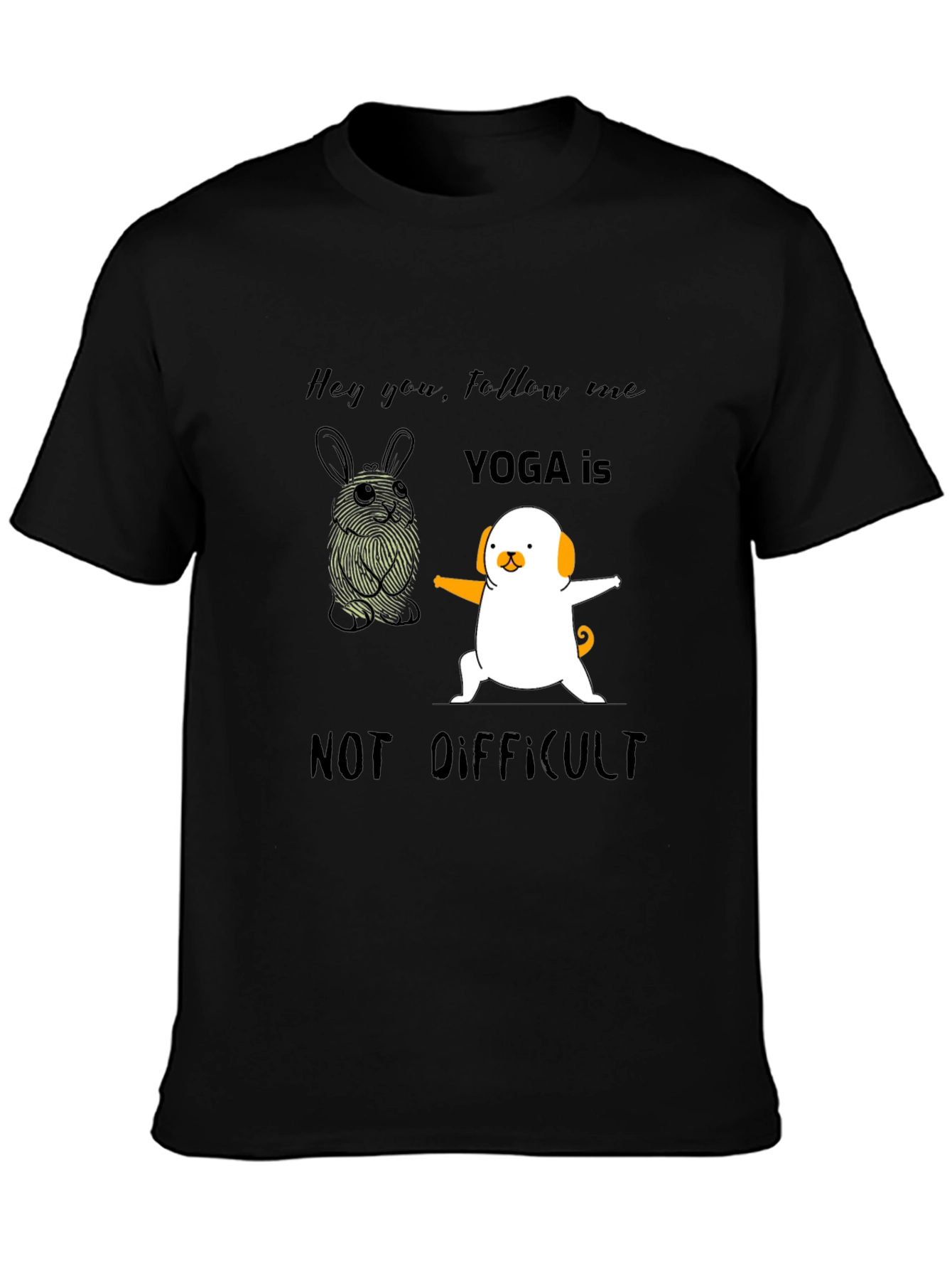 Yoga is Not Difficult Funny T-Shirt