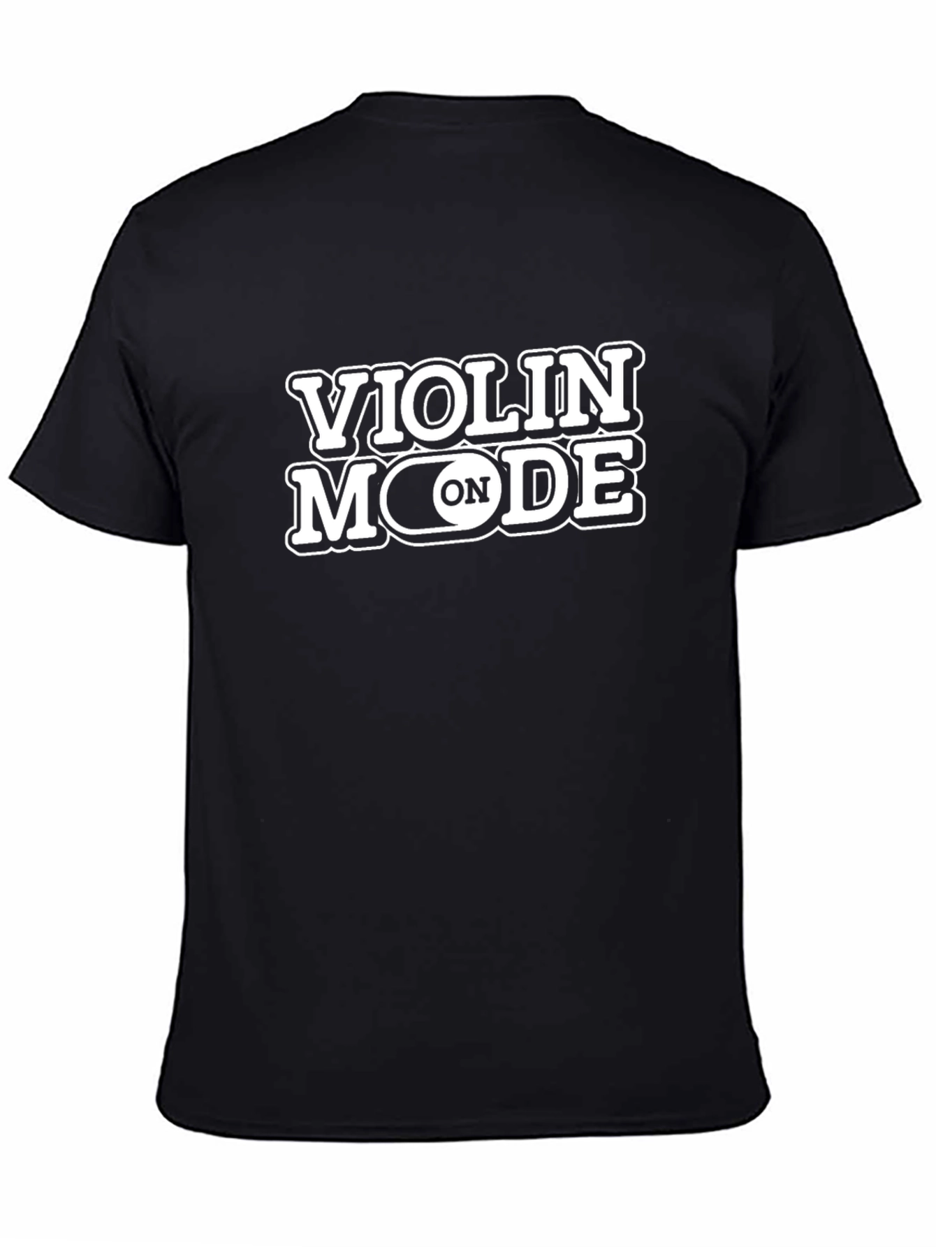 Violin Mode On Black T-Shirt