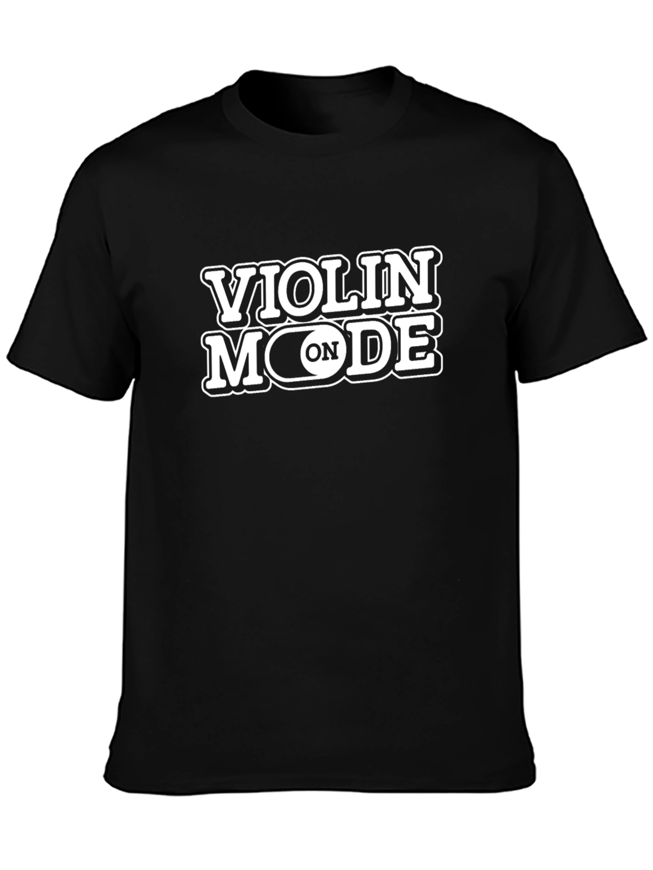 Violin Mode On Black T-Shirt