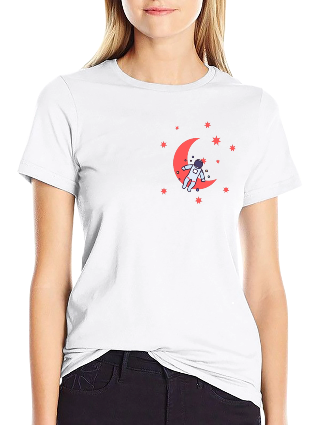 Astronaut on Moon Graphic Tee