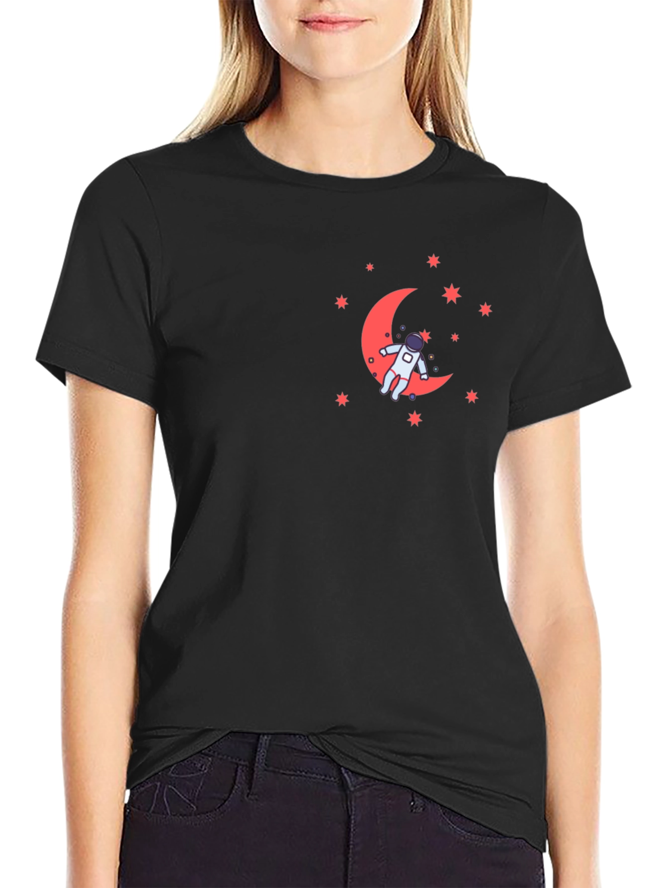 Astronaut on Moon Graphic Tee