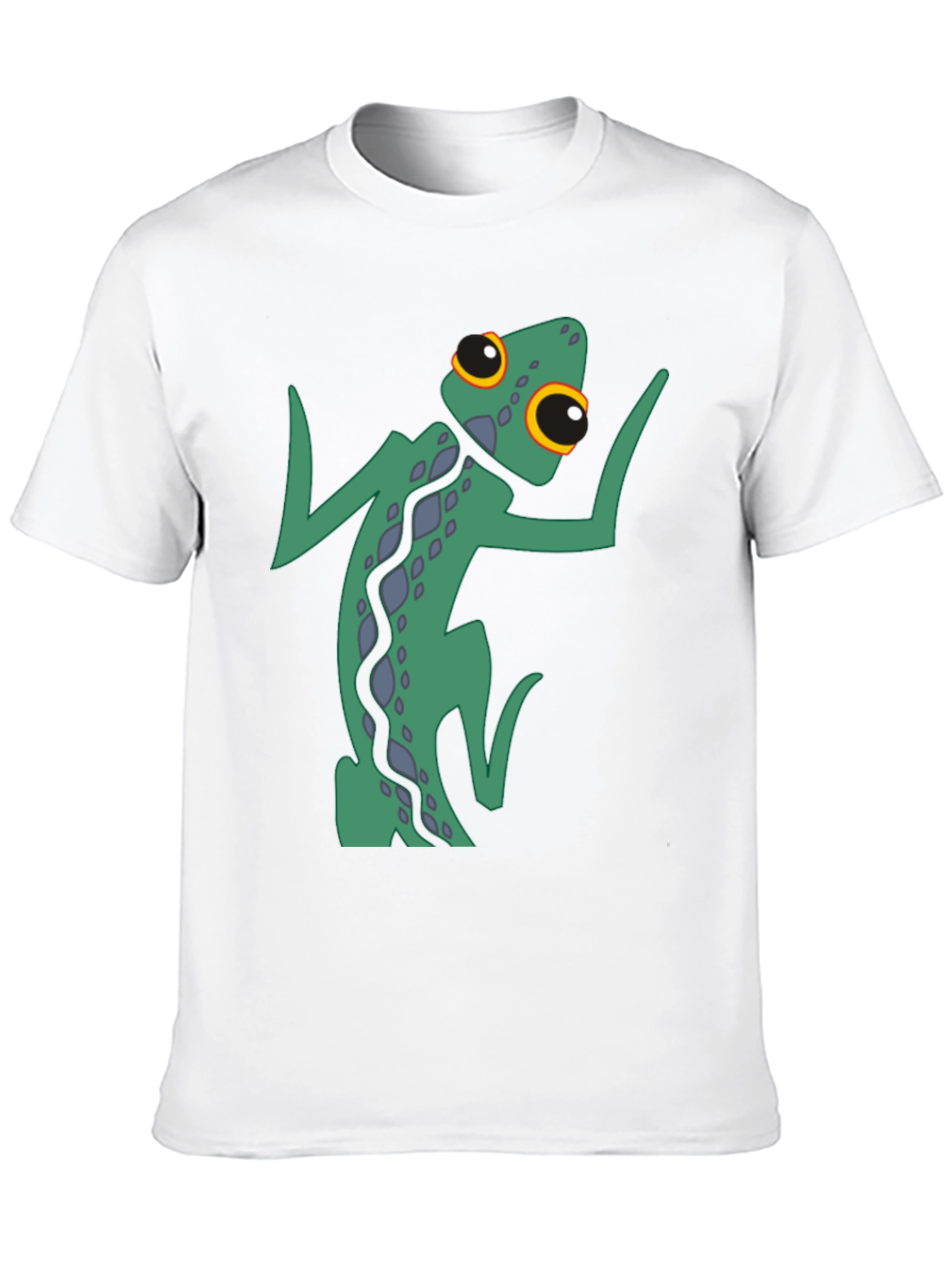 Funky Gecko Graphic Tee - Black Cotton Blend