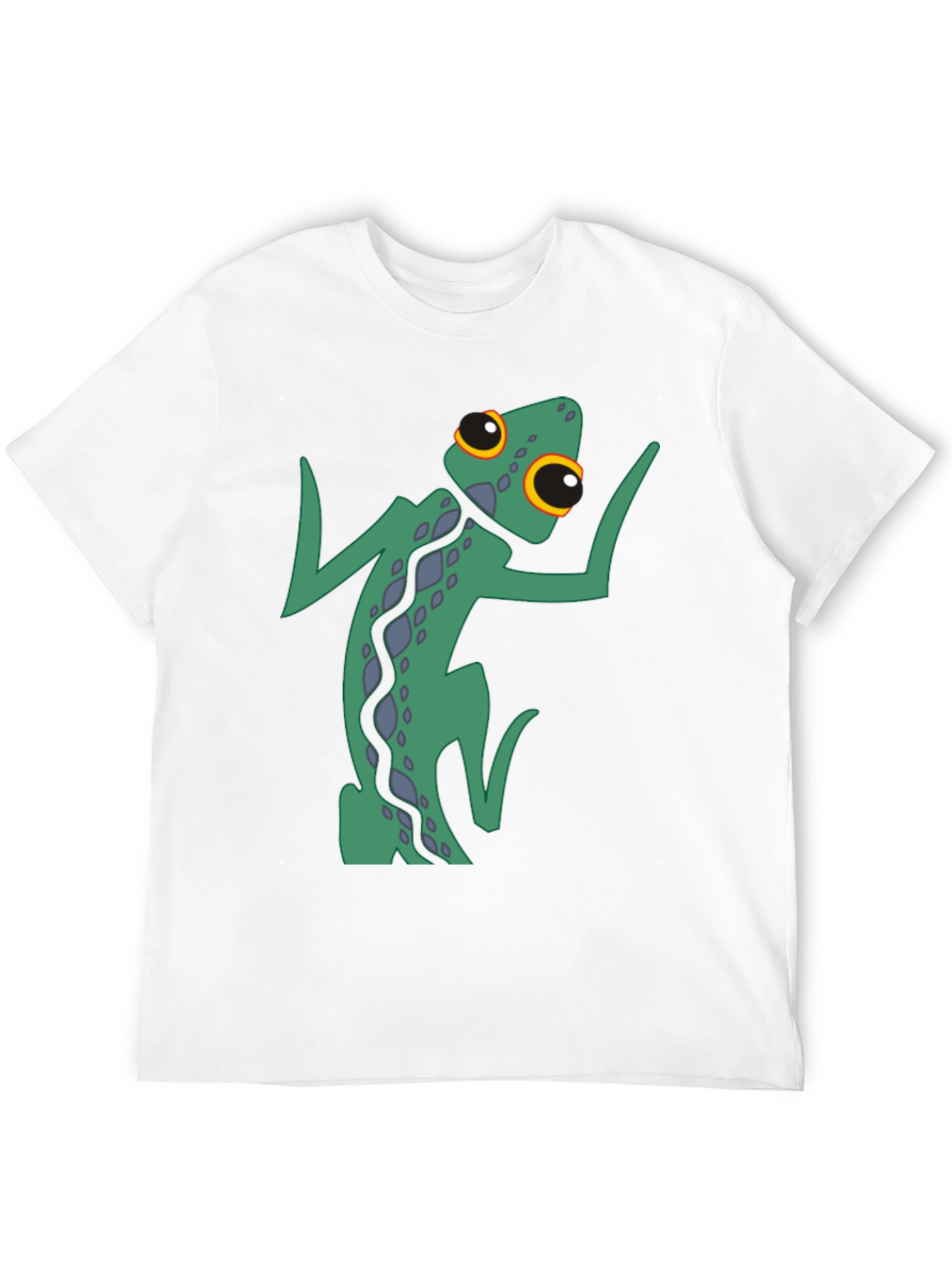 Funky Gecko Graphic Tee - Black Cotton Blend