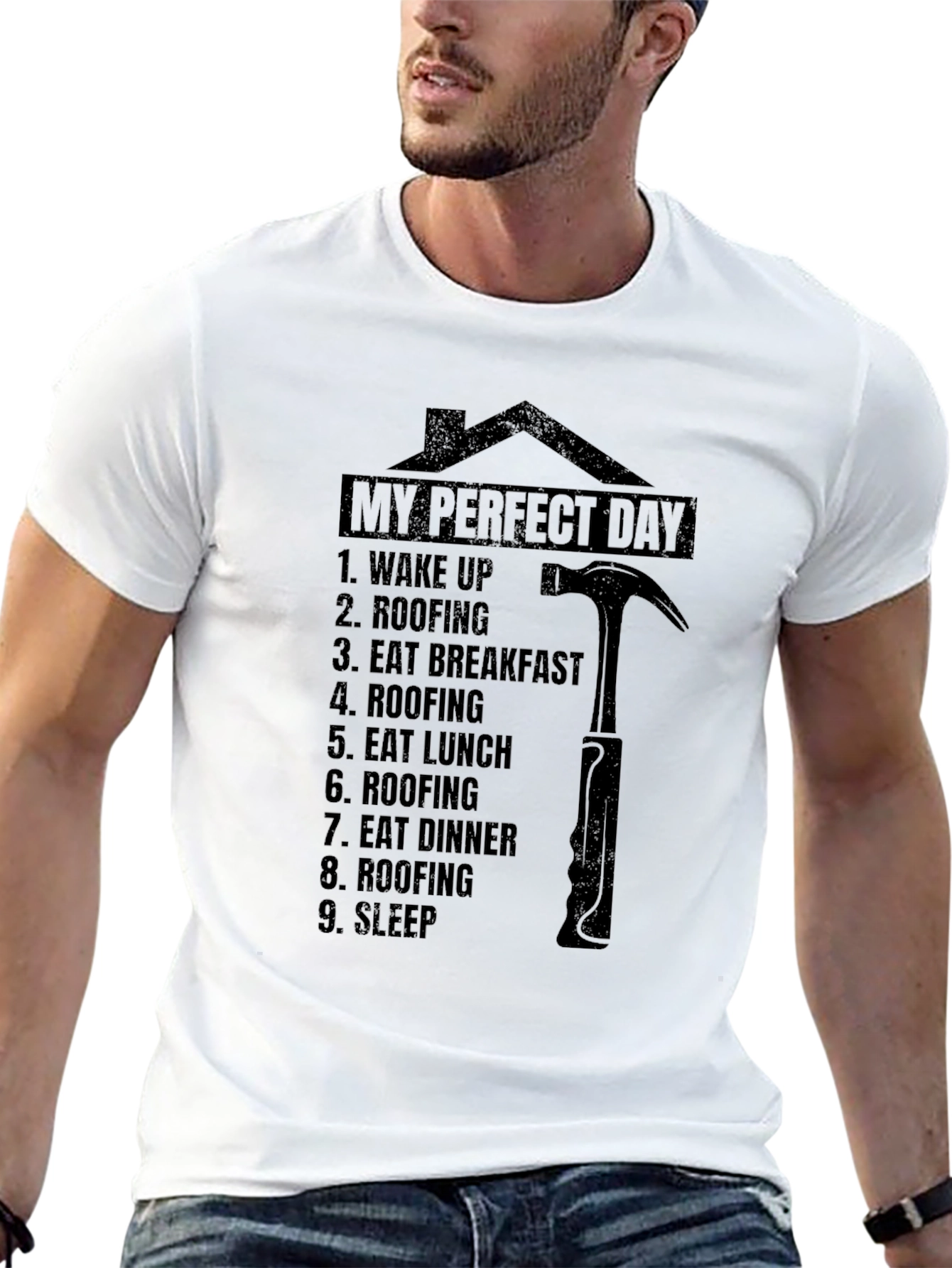 Roofers My Perfect Day Black T-Shirt