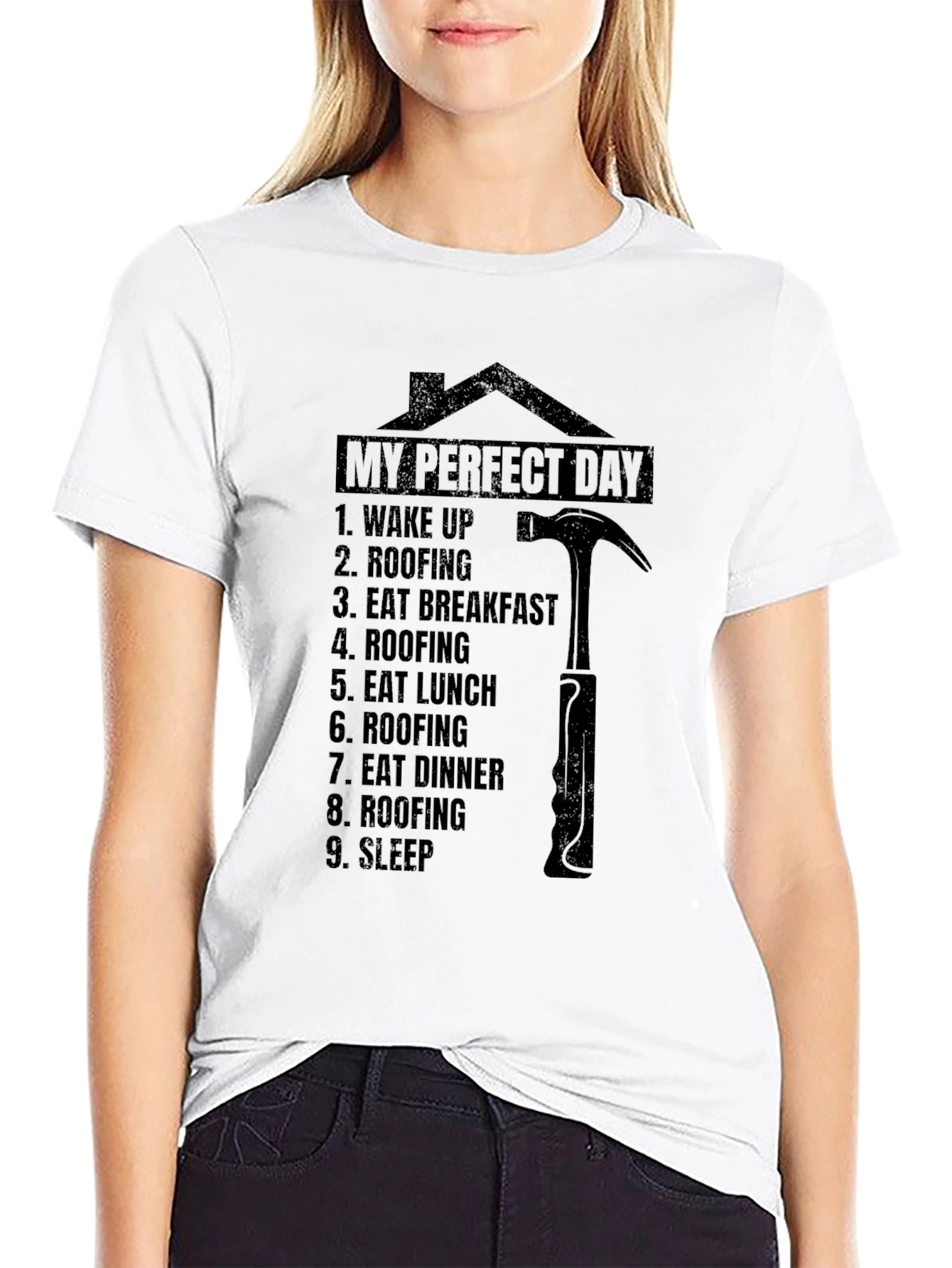 Roofers My Perfect Day Black T-Shirt