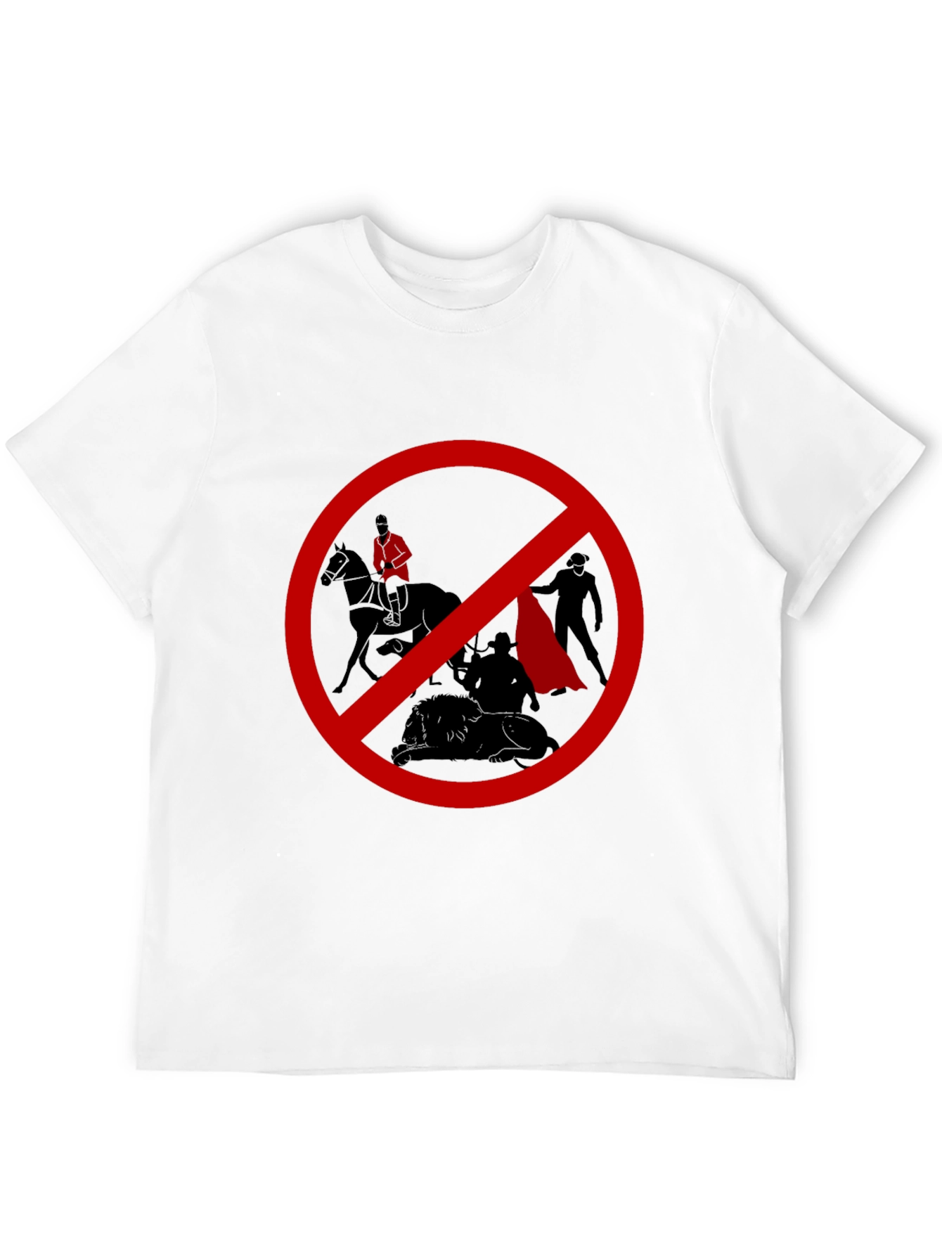 No Bullfighting Graphic T-Shirt - Black Cotton Tee