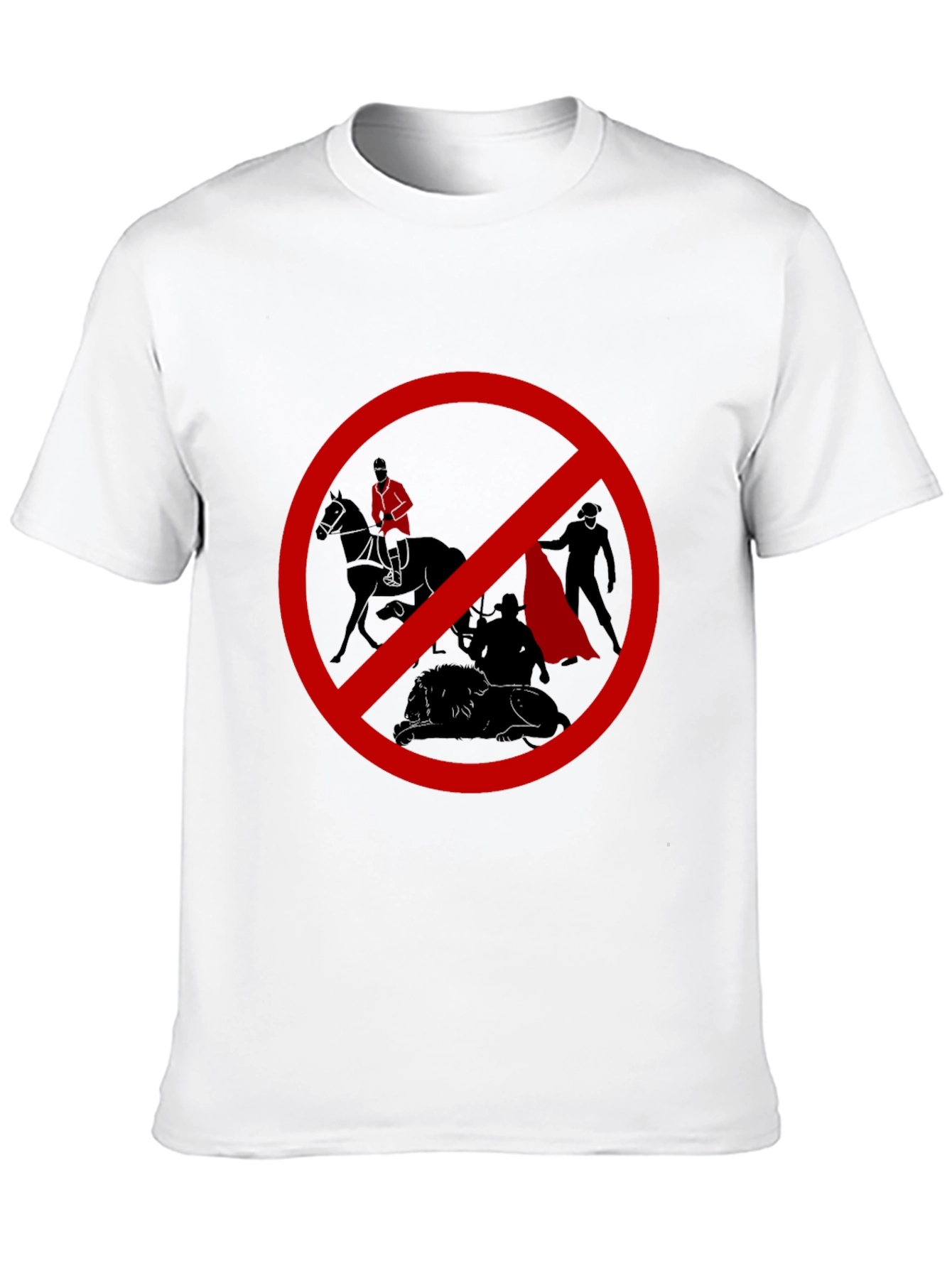 No Bullfighting Graphic T-Shirt - Black Cotton Tee
