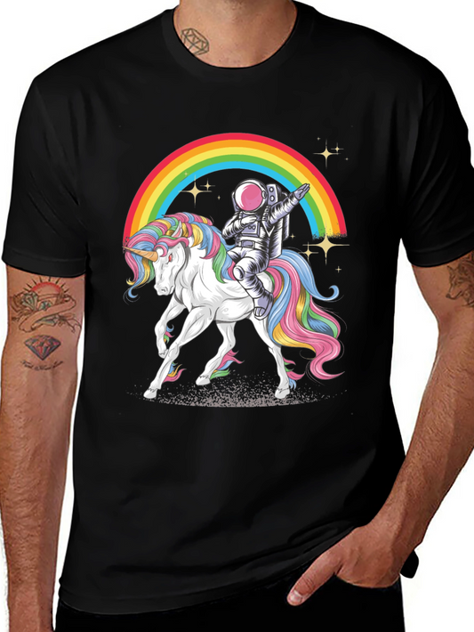 Astronaut Unicorn Rainbow Graphic Tee