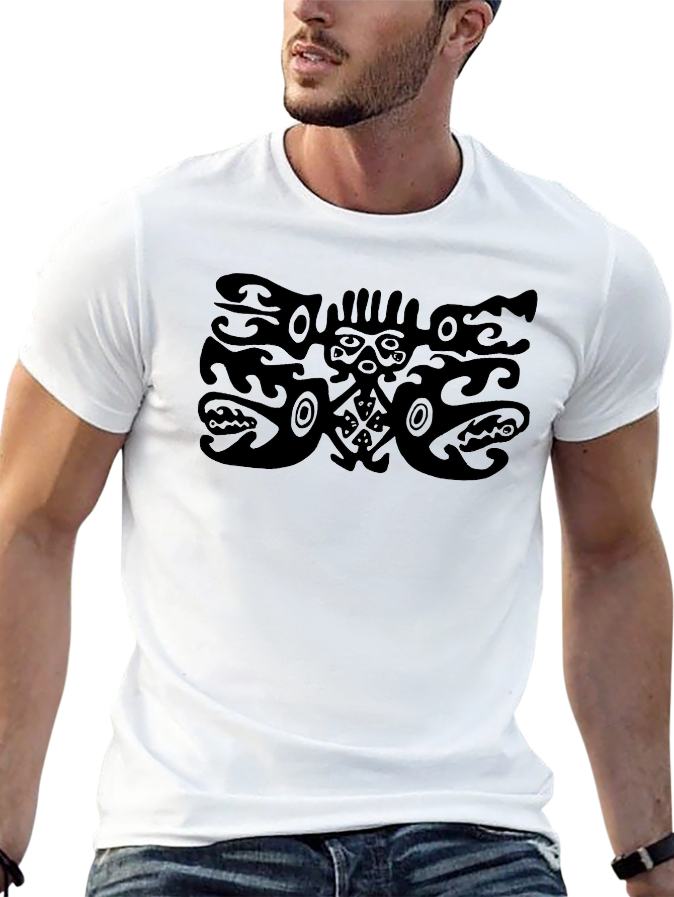 Aztec Graphic Tee - Black