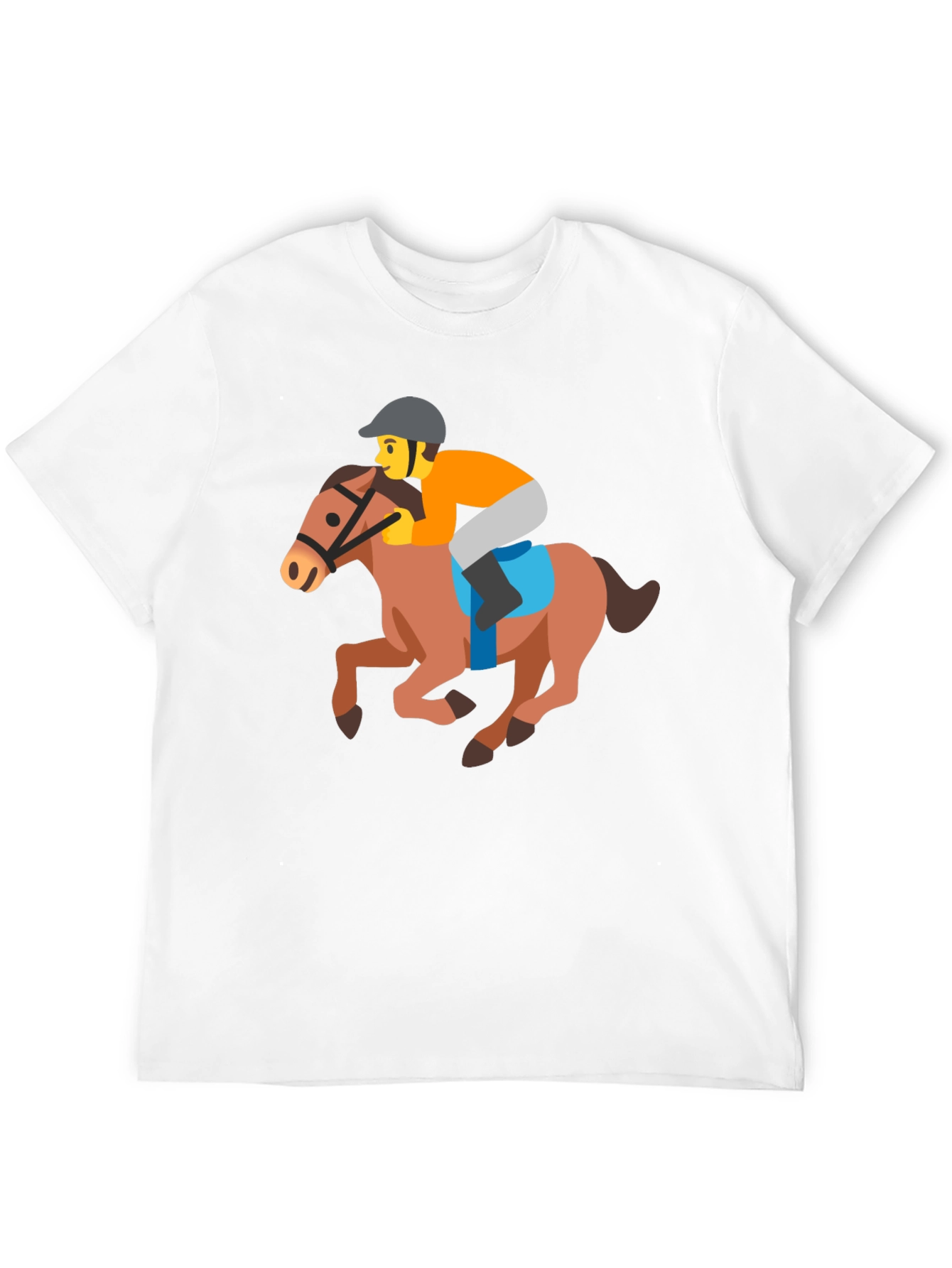 Horse Racing Emoji Tee - Fun Novelty T-Shirt