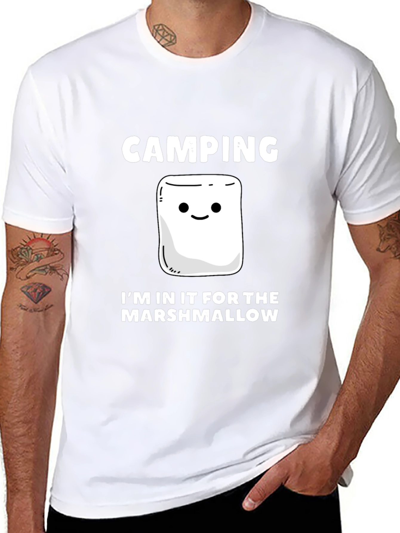 Camping Marshmallow T-Shirt - Funny Campfire Tee