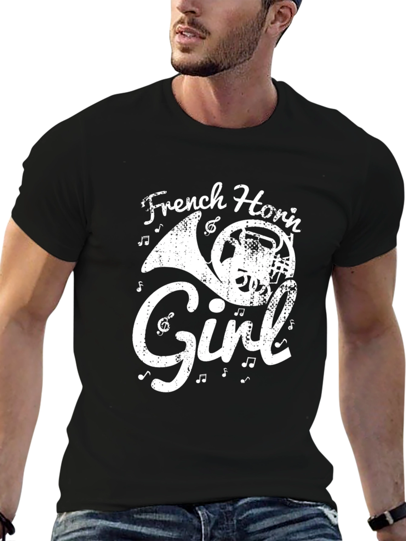 French Horn Girl Graphic Tee