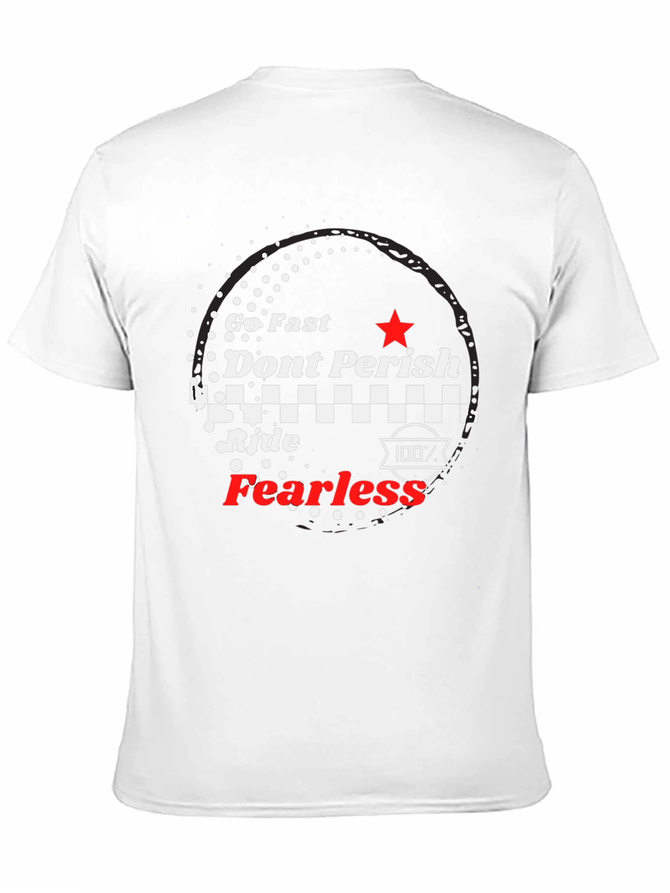 Go Fast Fearless Ride Black Graphic Tee