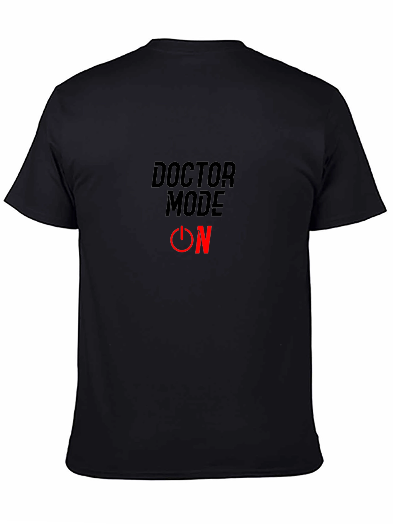 Doctor Mode ON T-Shirt - Black Cotton Blend