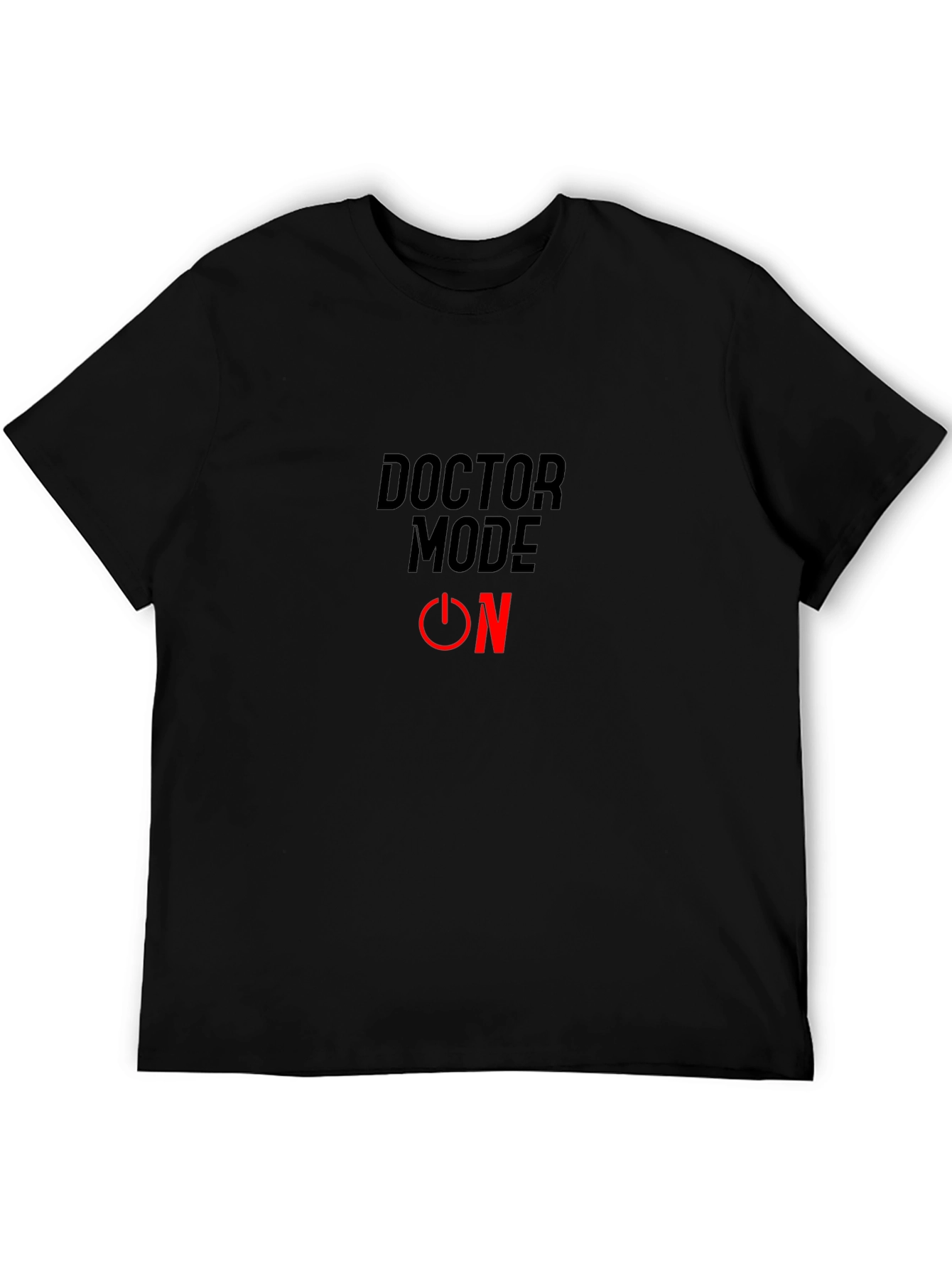 Doctor Mode ON T-Shirt - Black Cotton Blend