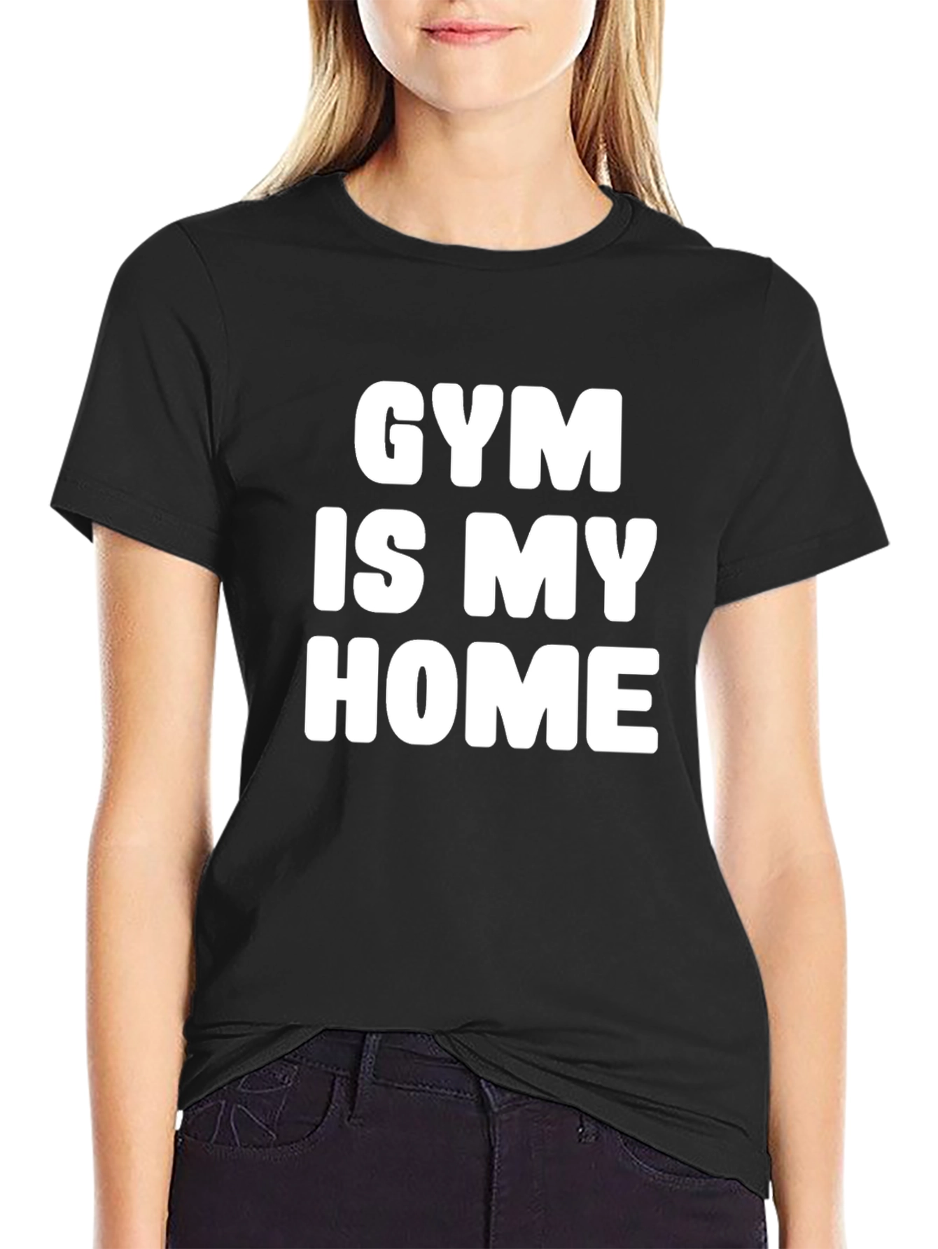 Gym Is My Home Black Graphic Tee