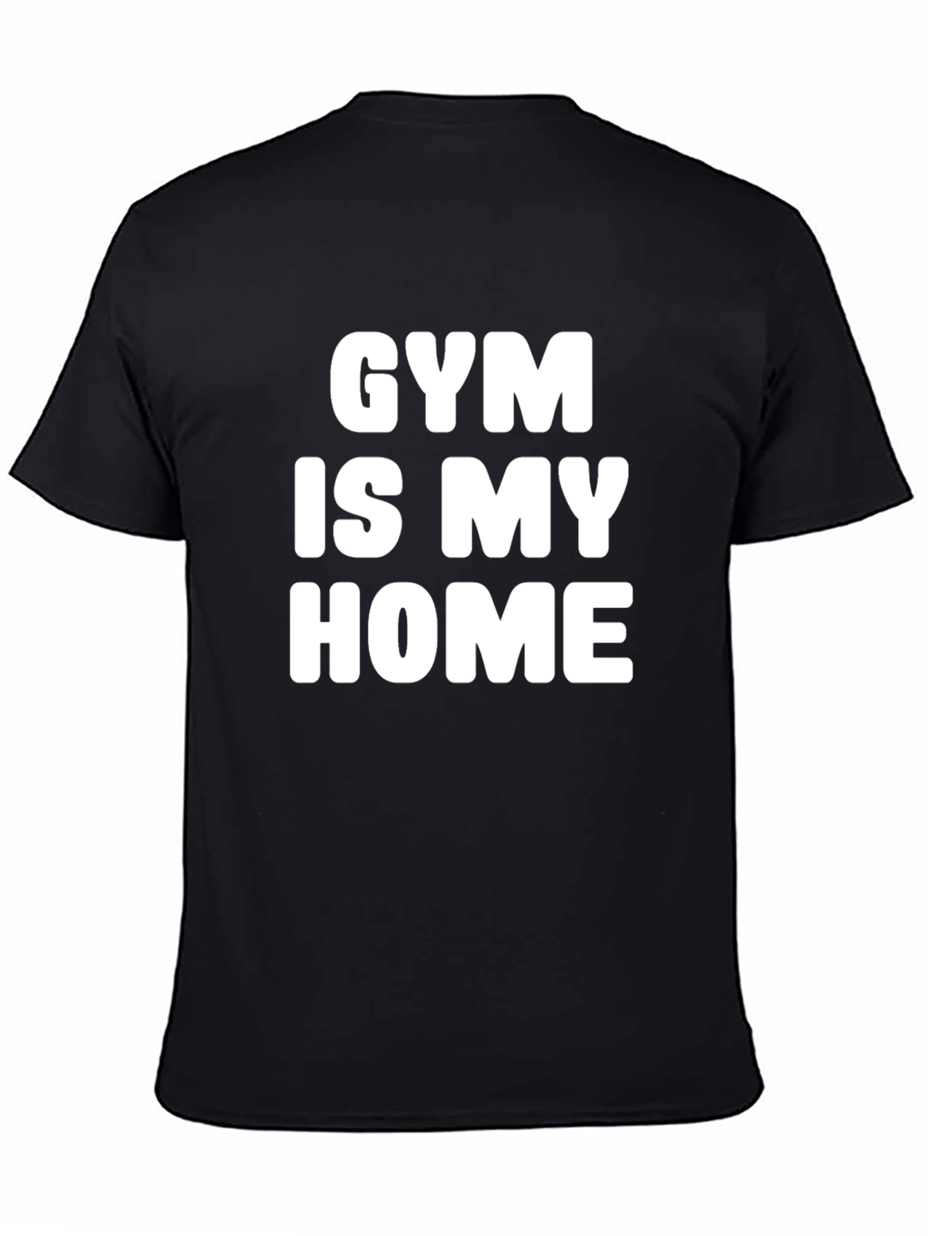Gym Is My Home Black Graphic Tee