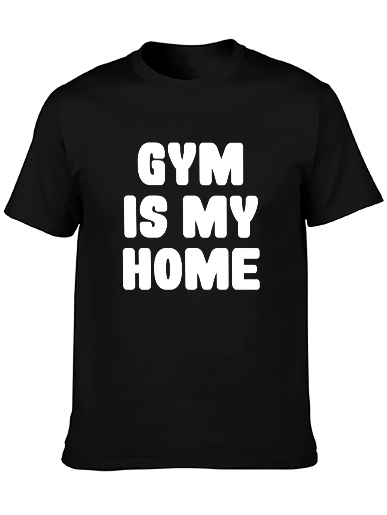 Gym Is My Home Black Graphic Tee