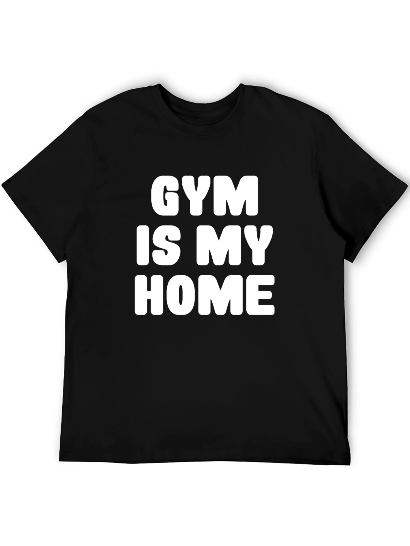 Gym Is My Home Black Graphic Tee