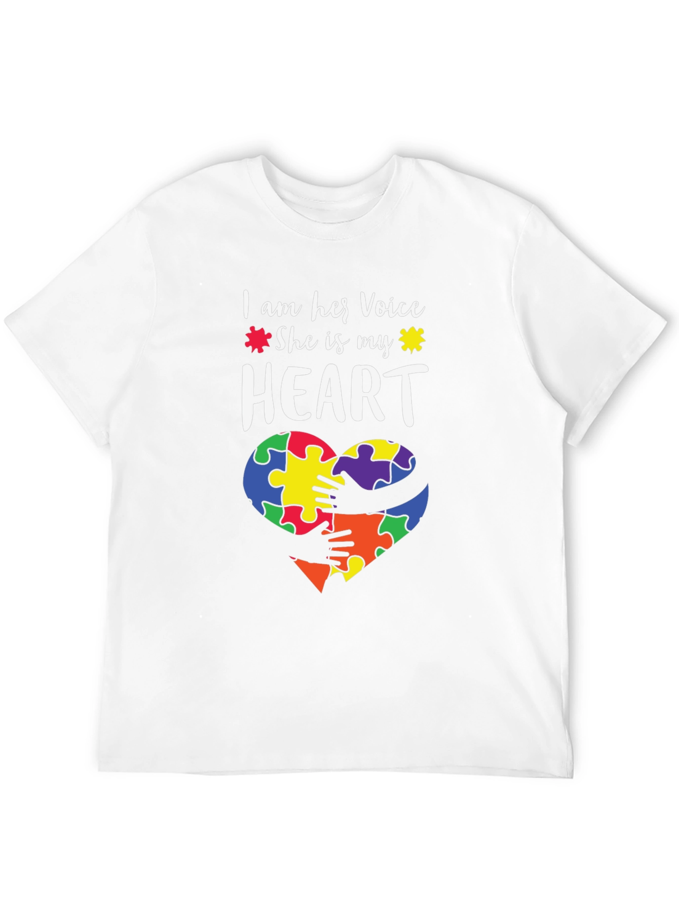 Autism Awareness Heart T-Shirt: I am Her Voice