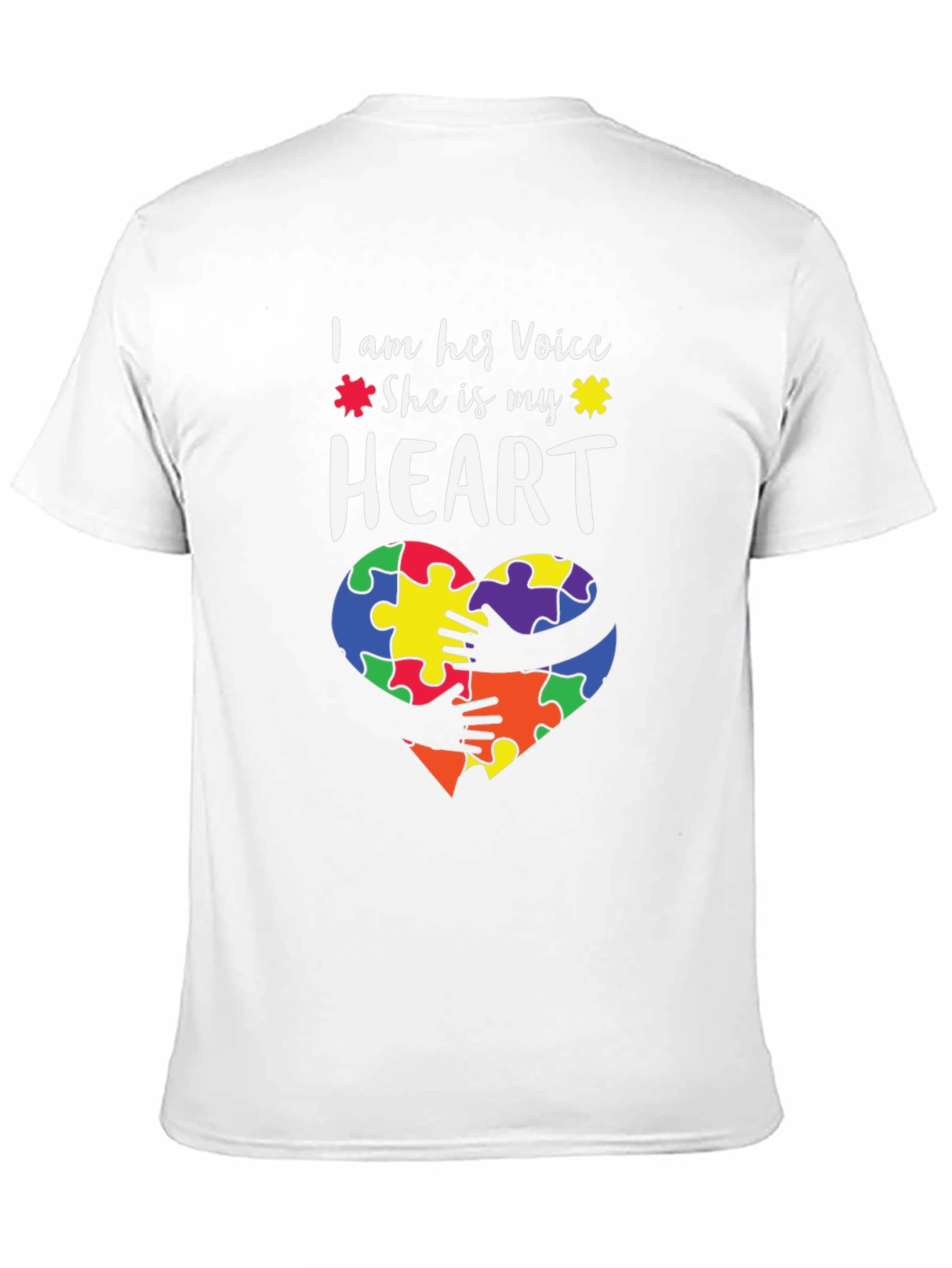 Autism Awareness Heart T-Shirt: I am Her Voice