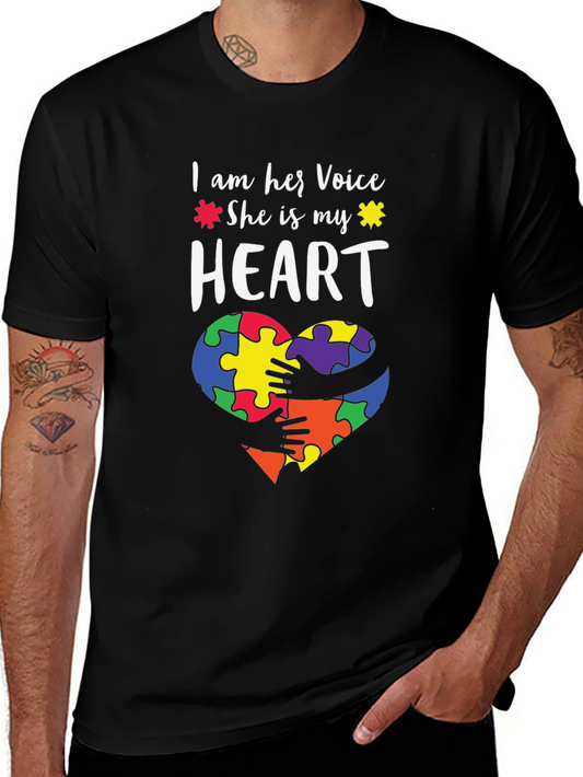 Autism Awareness Heart T-Shirt: I am Her Voice