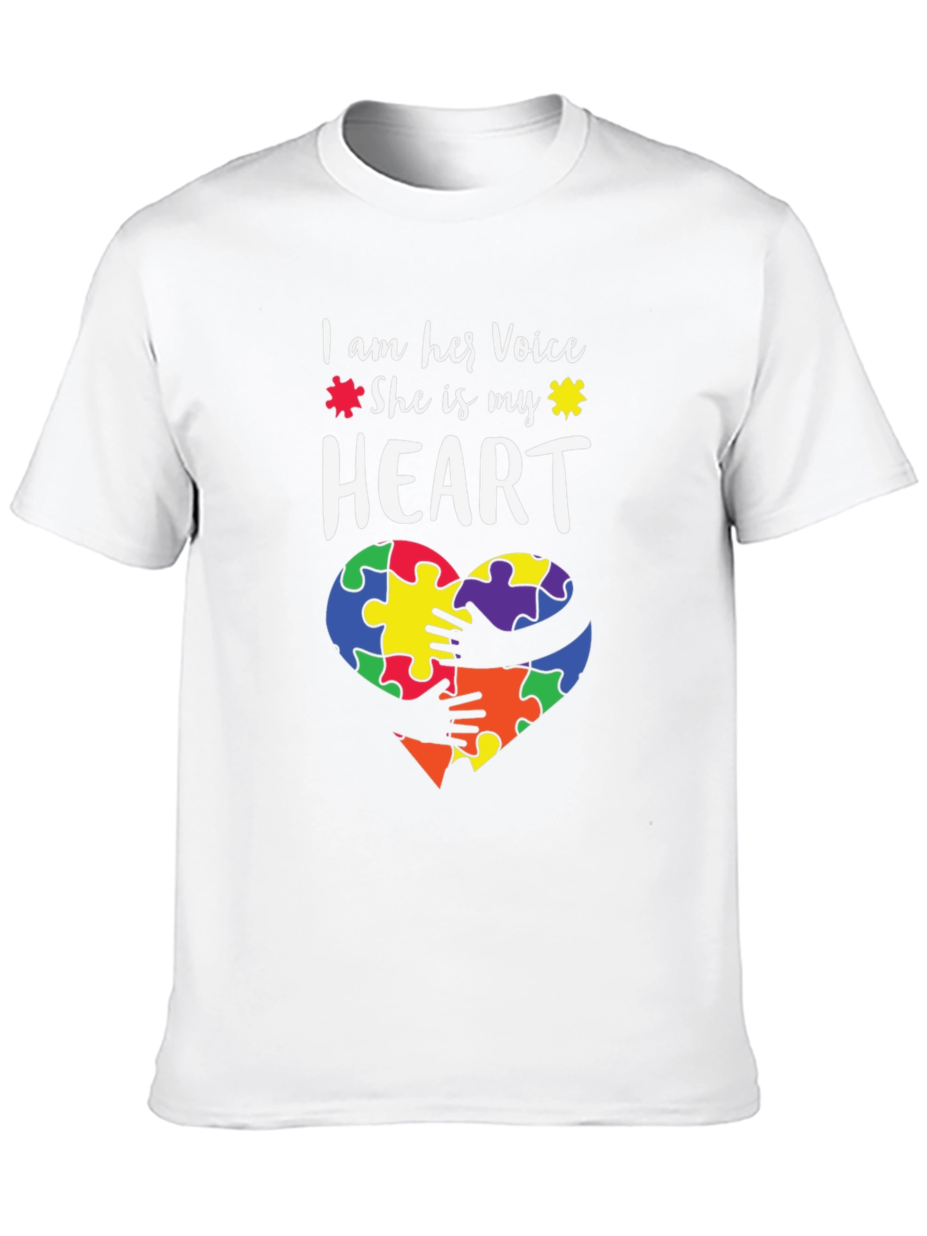 Autism Awareness Heart T-Shirt: I am Her Voice