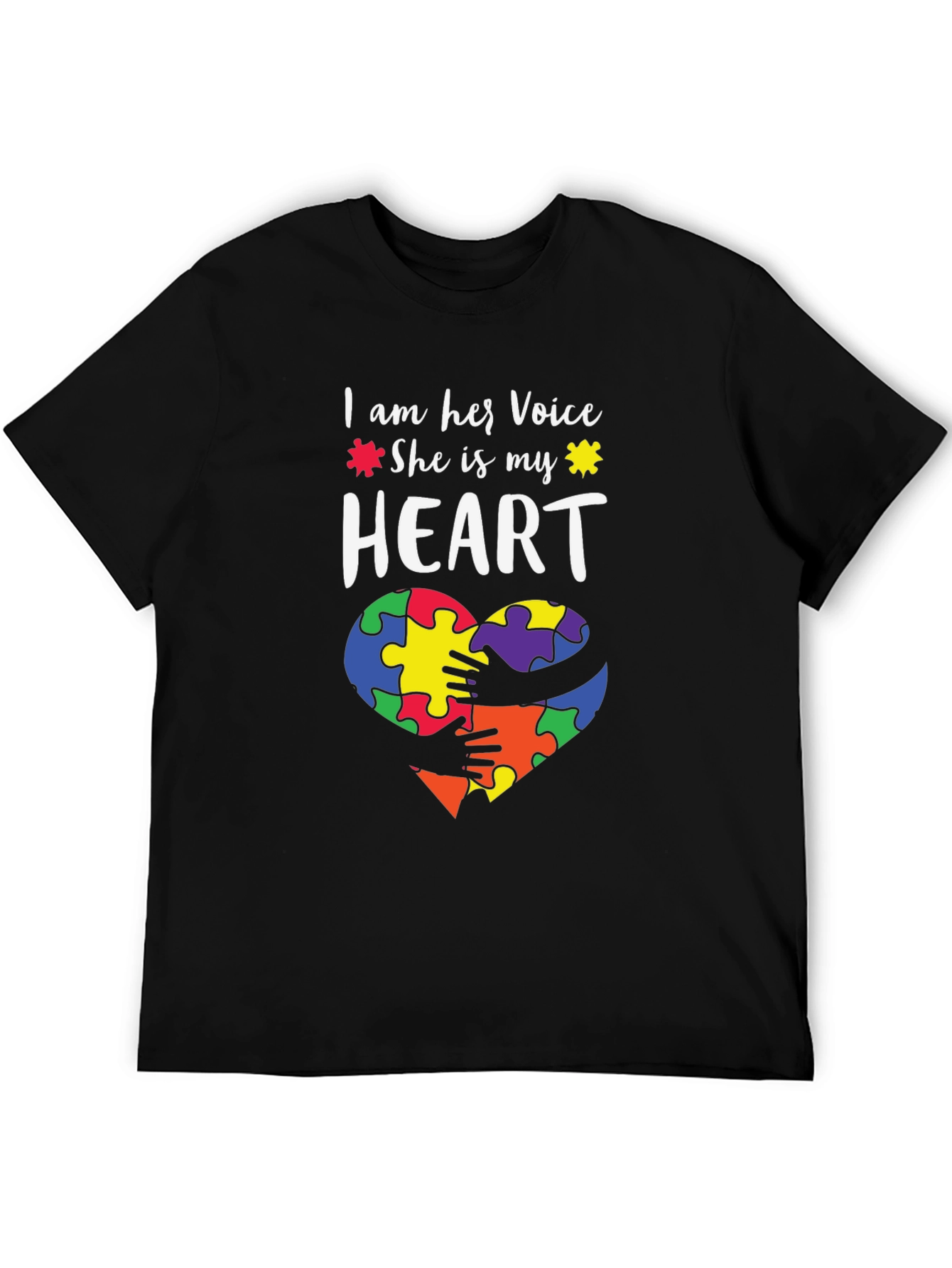 Autism Awareness Heart T-Shirt: I am Her Voice