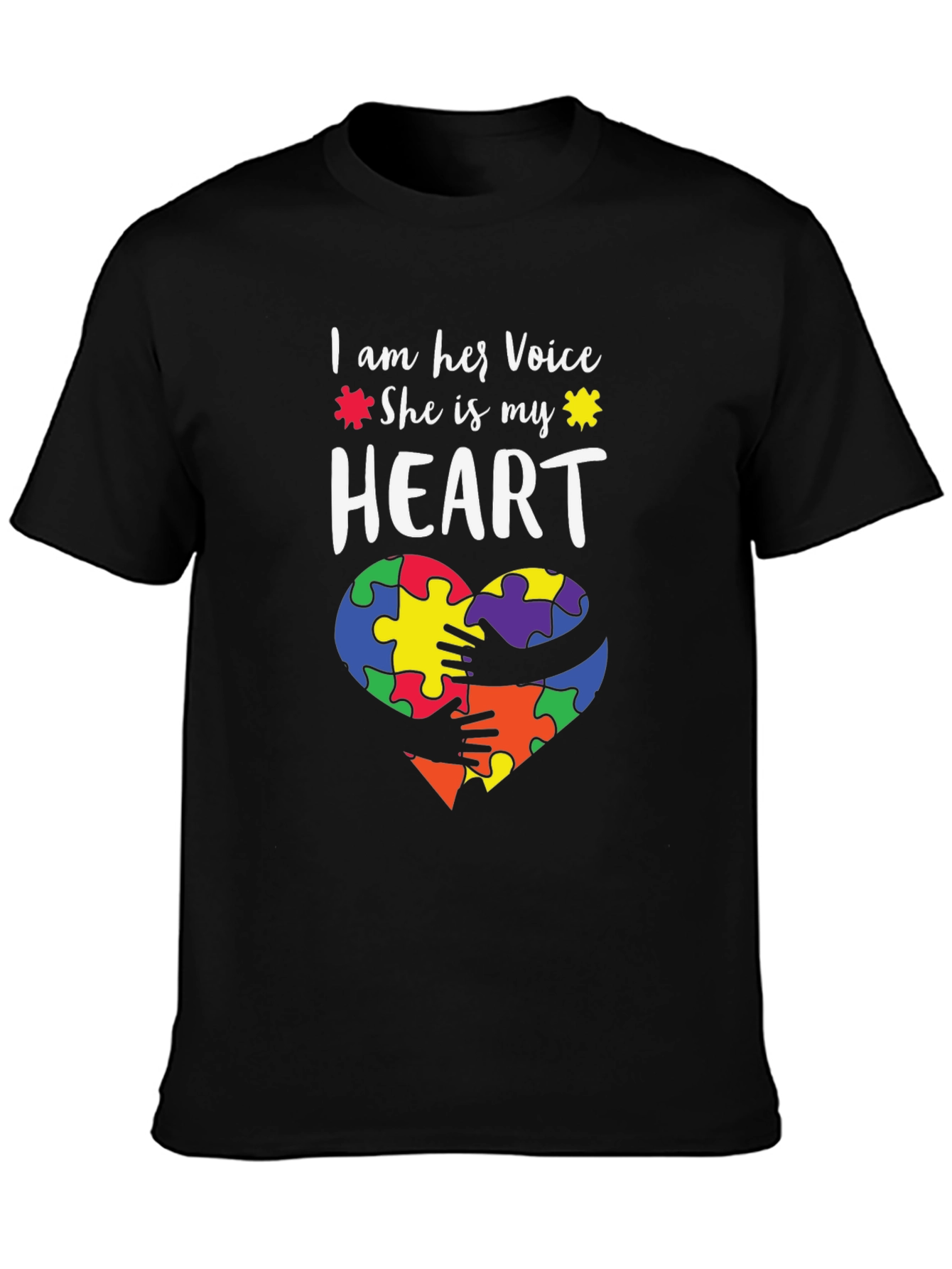 Autism Awareness Heart T-Shirt: I am Her Voice