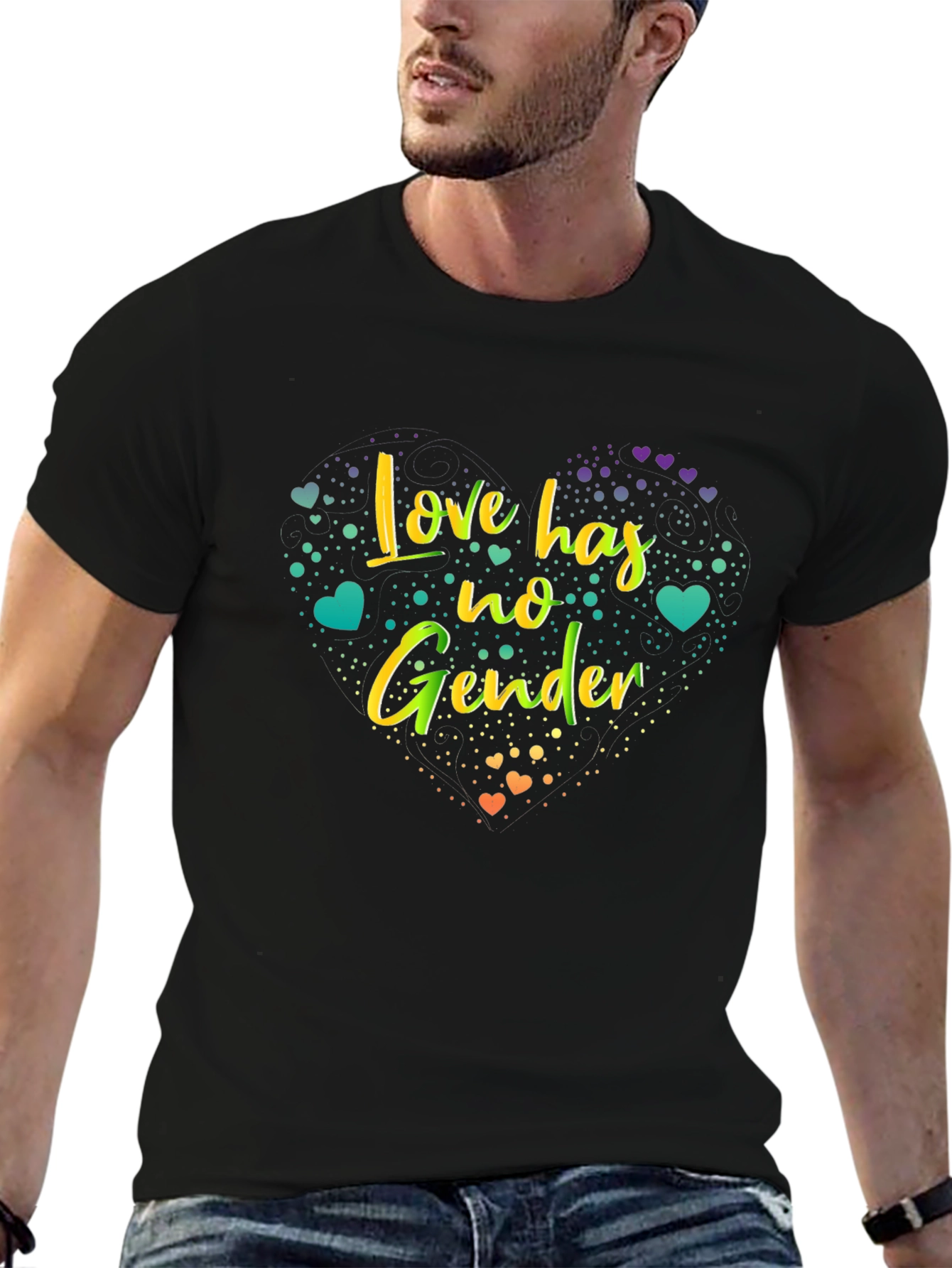 Love Has No Gender Graphic Tee - Black