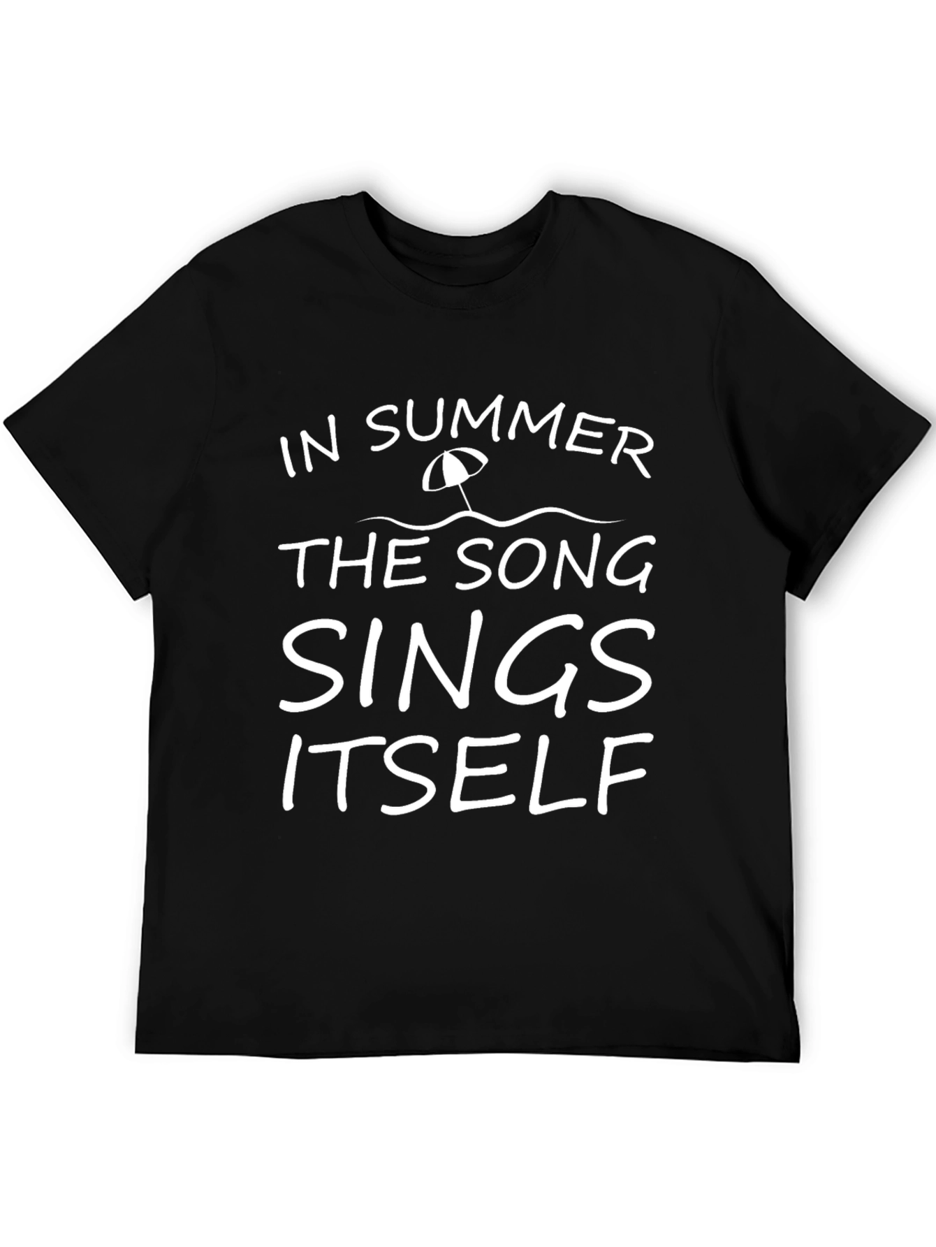 Summer Song Graphic Tee - Black Cotton T-Shirt