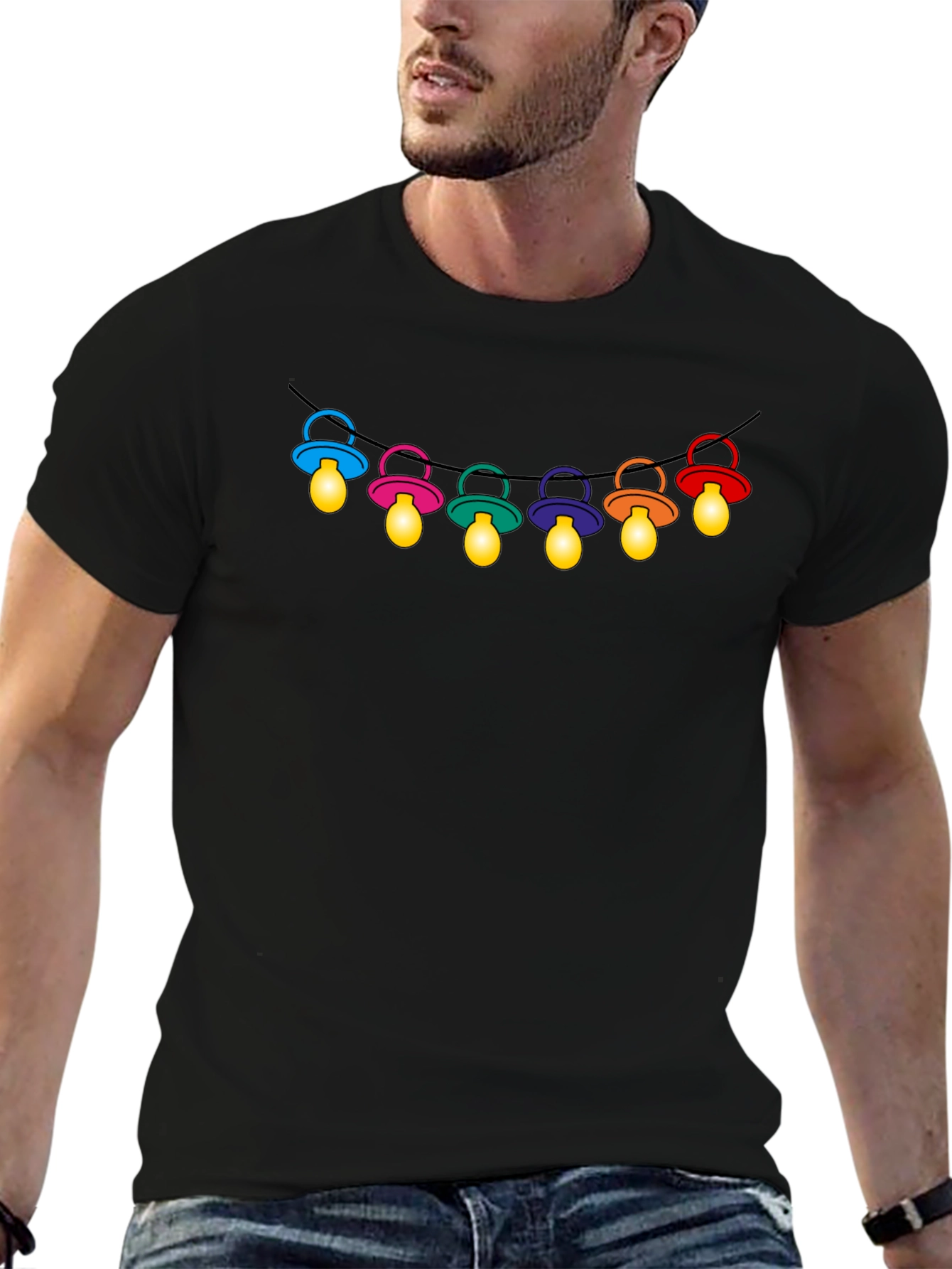 Pacifier Lights Graphic T-Shirt
