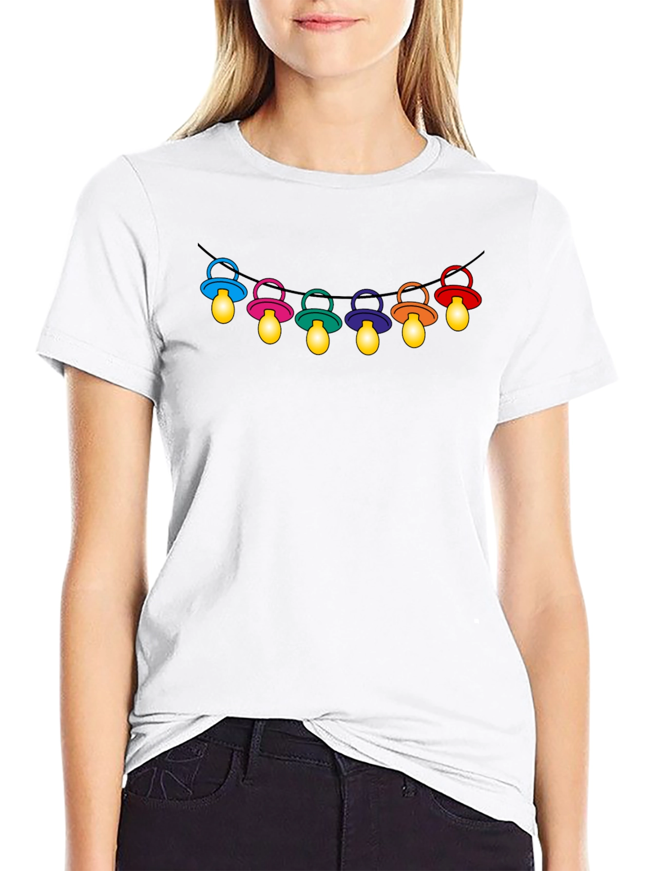 Pacifier Lights Graphic T-Shirt