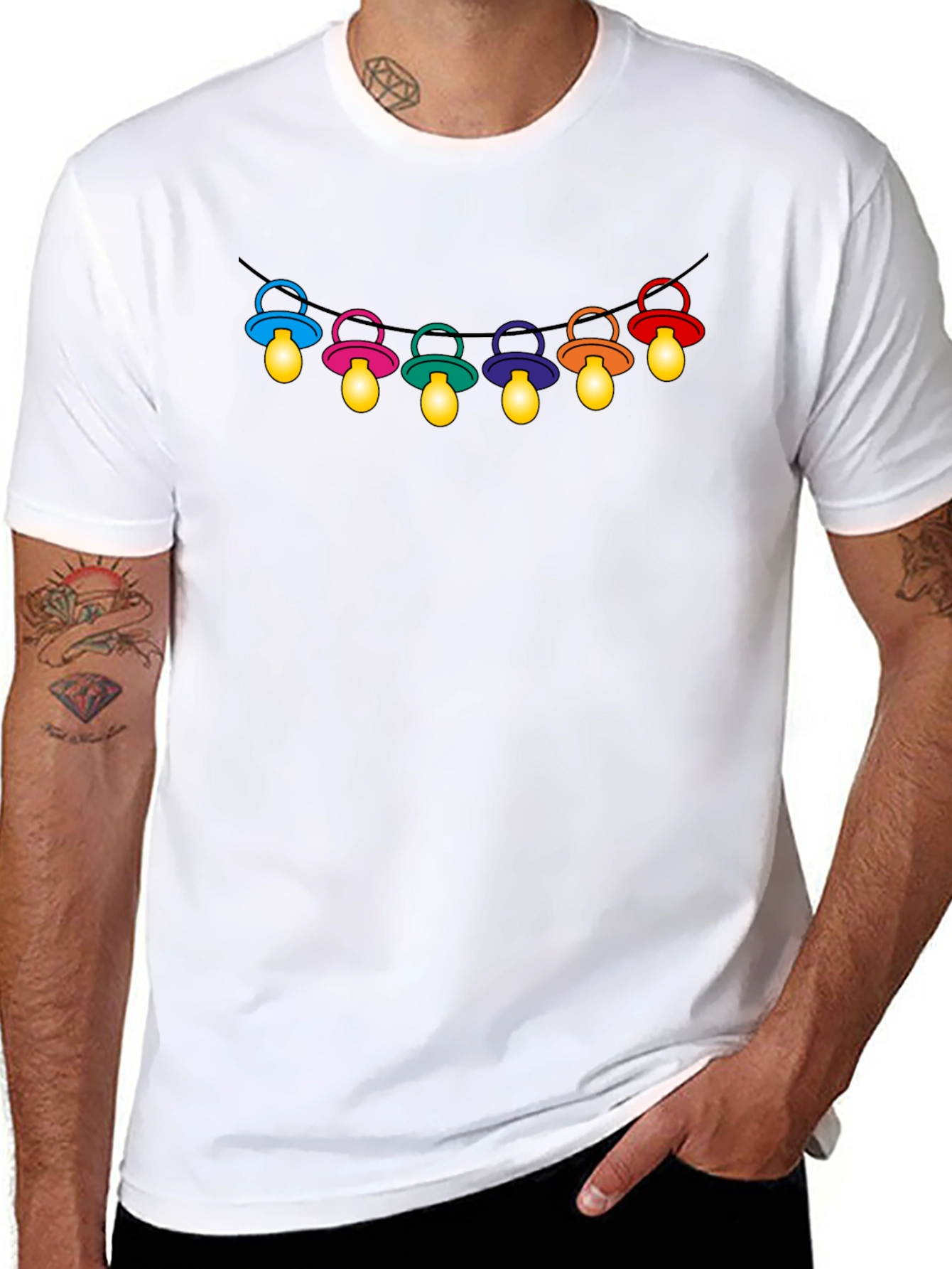 Pacifier Lights Graphic T-Shirt