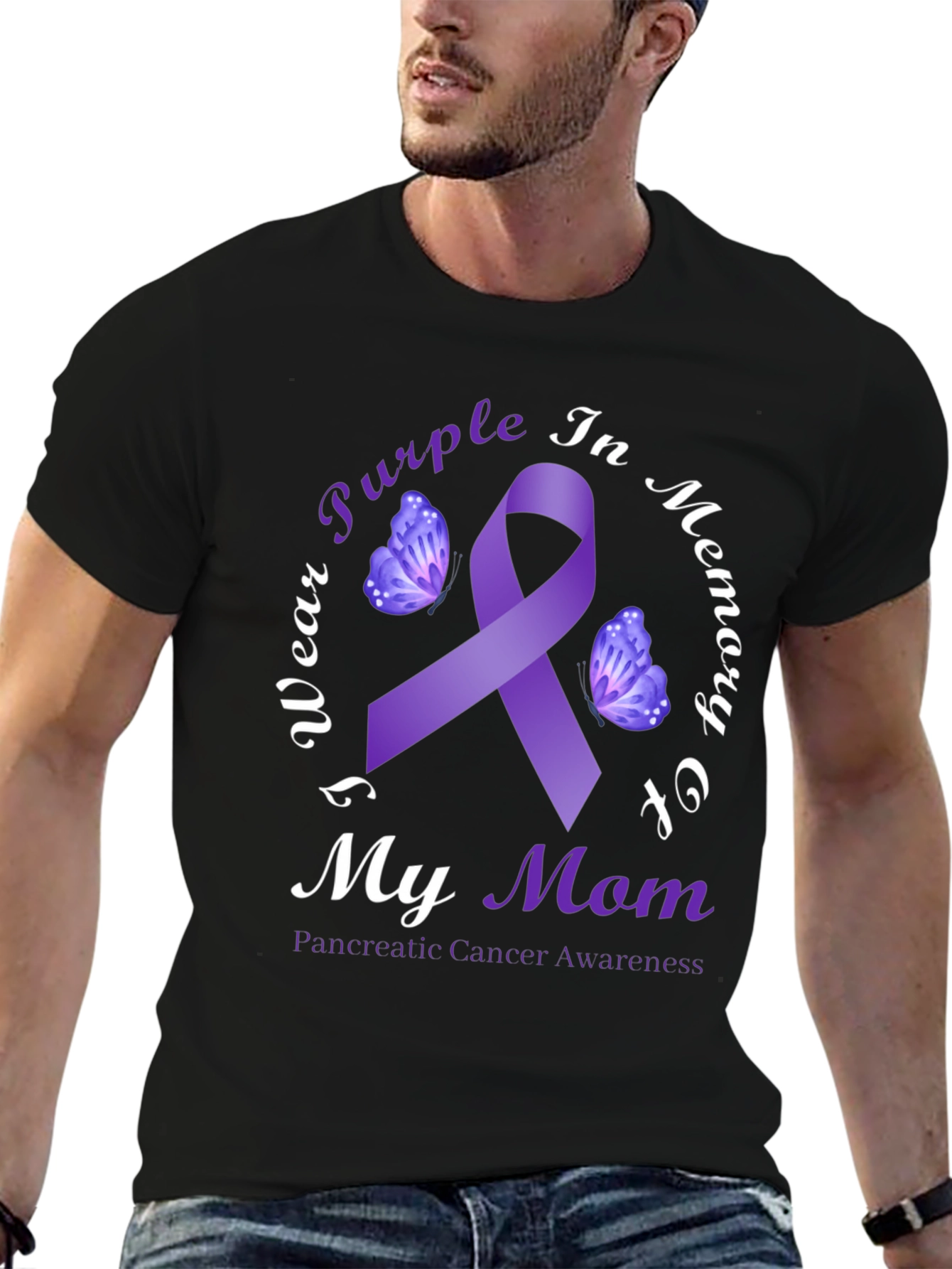 Purple Ribbon Pancreatic Cancer Awareness T-Shirt