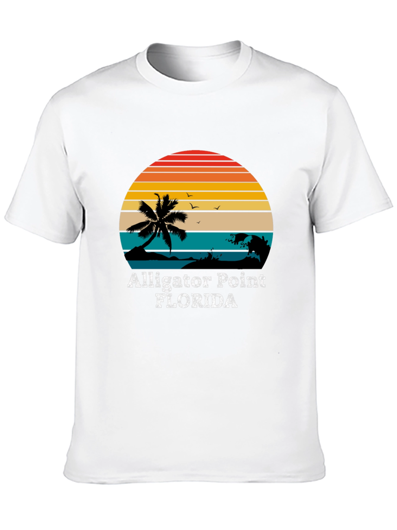 Alligator Point Florida Retro Sunset T-Shirt