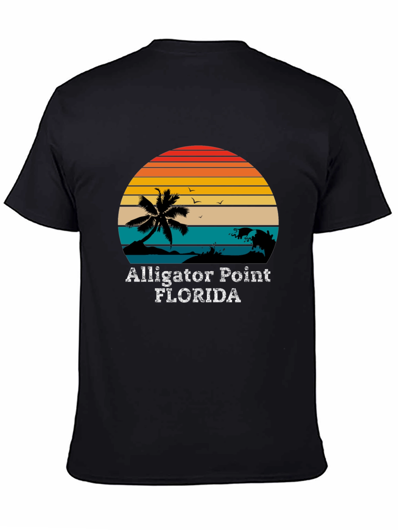 Alligator Point Florida Retro Sunset T-Shirt