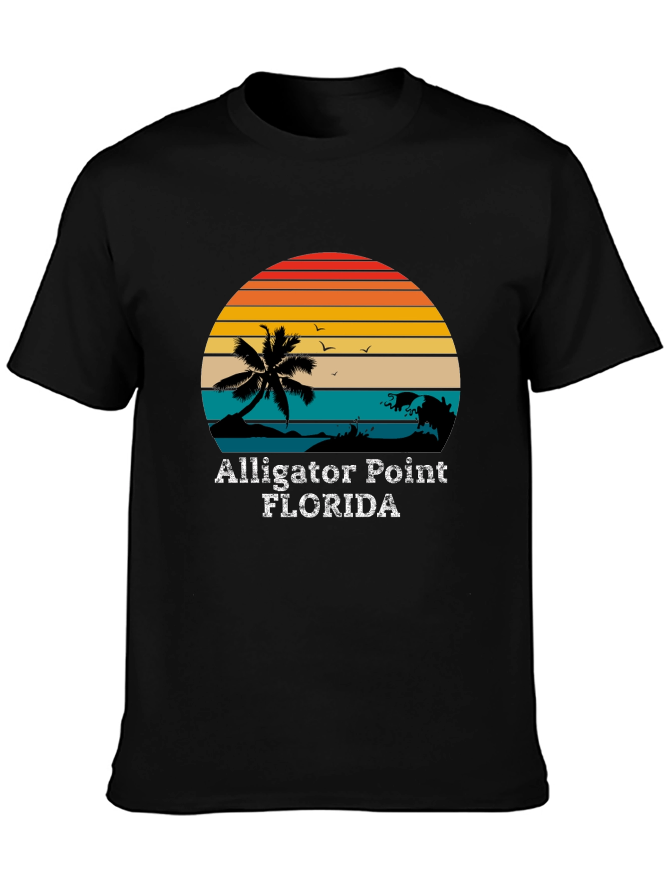 Alligator Point Florida Retro Sunset T-Shirt