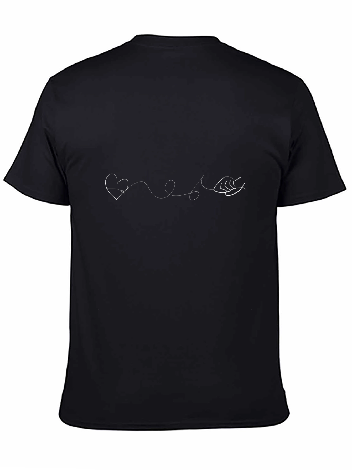 Connected Love T-Shirt - Heart and Hand Design