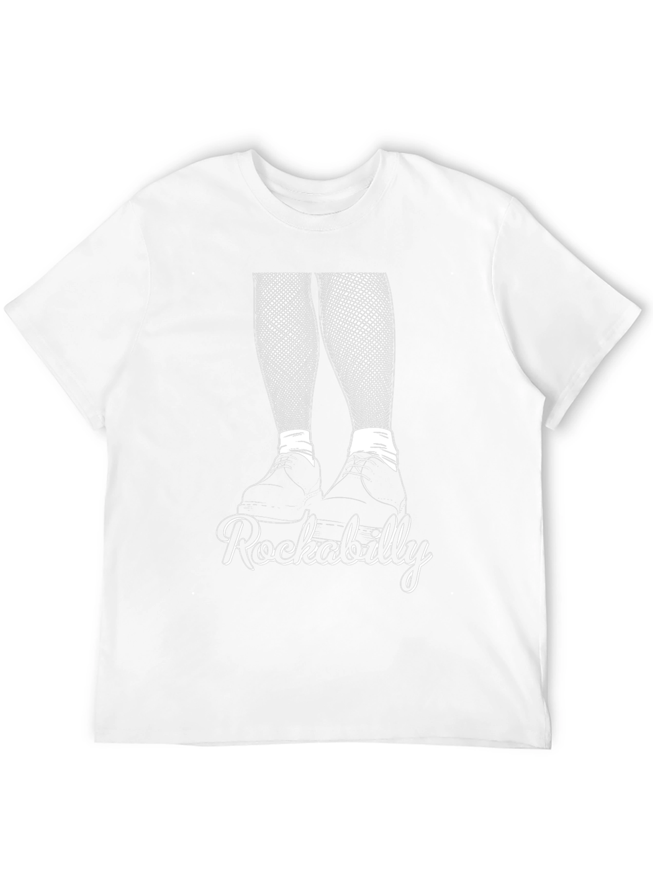 Rockabilly T-Shirt with Fishnet Legs Graphic