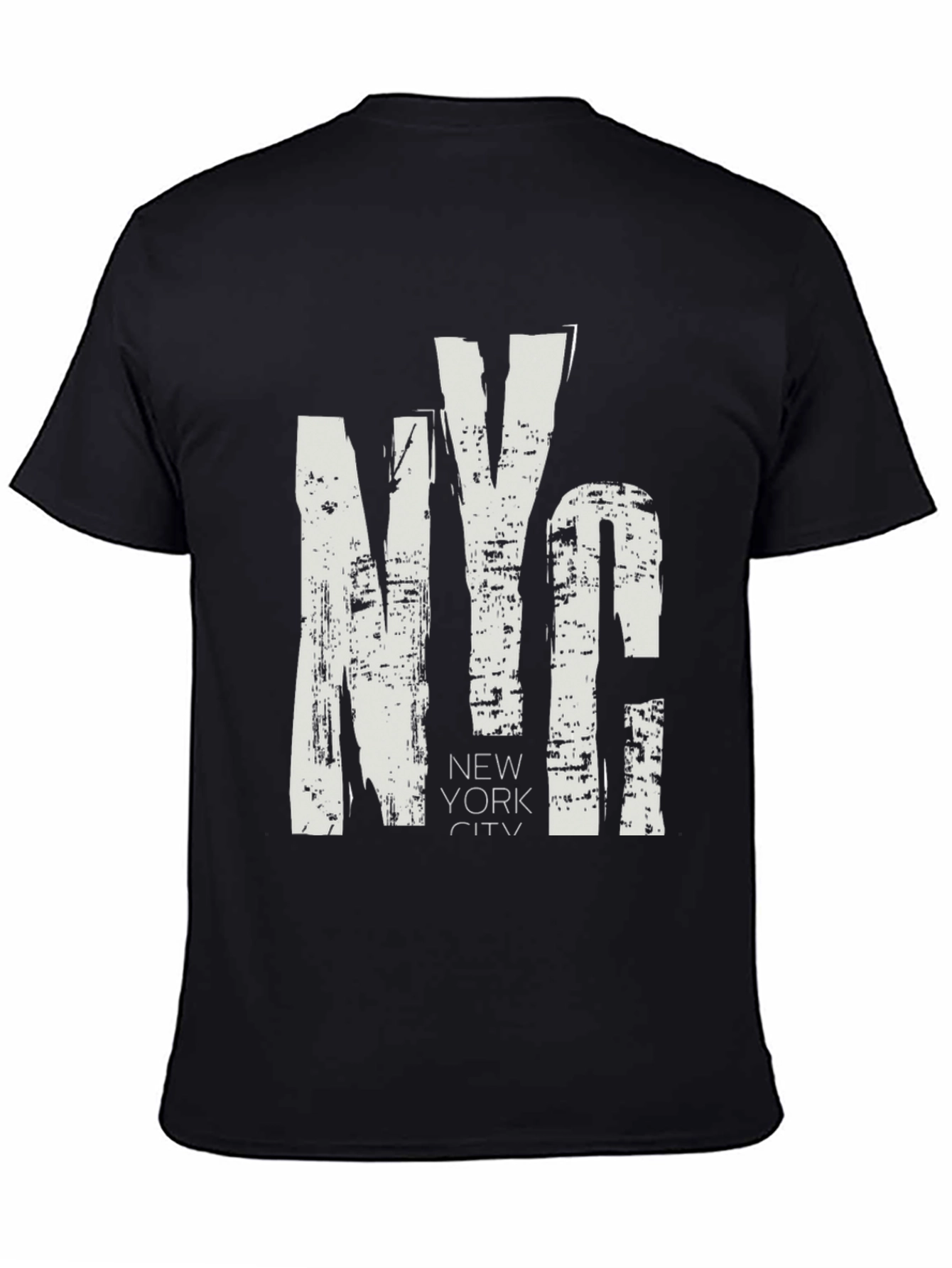 NYC Grunge Style Black T-Shirt