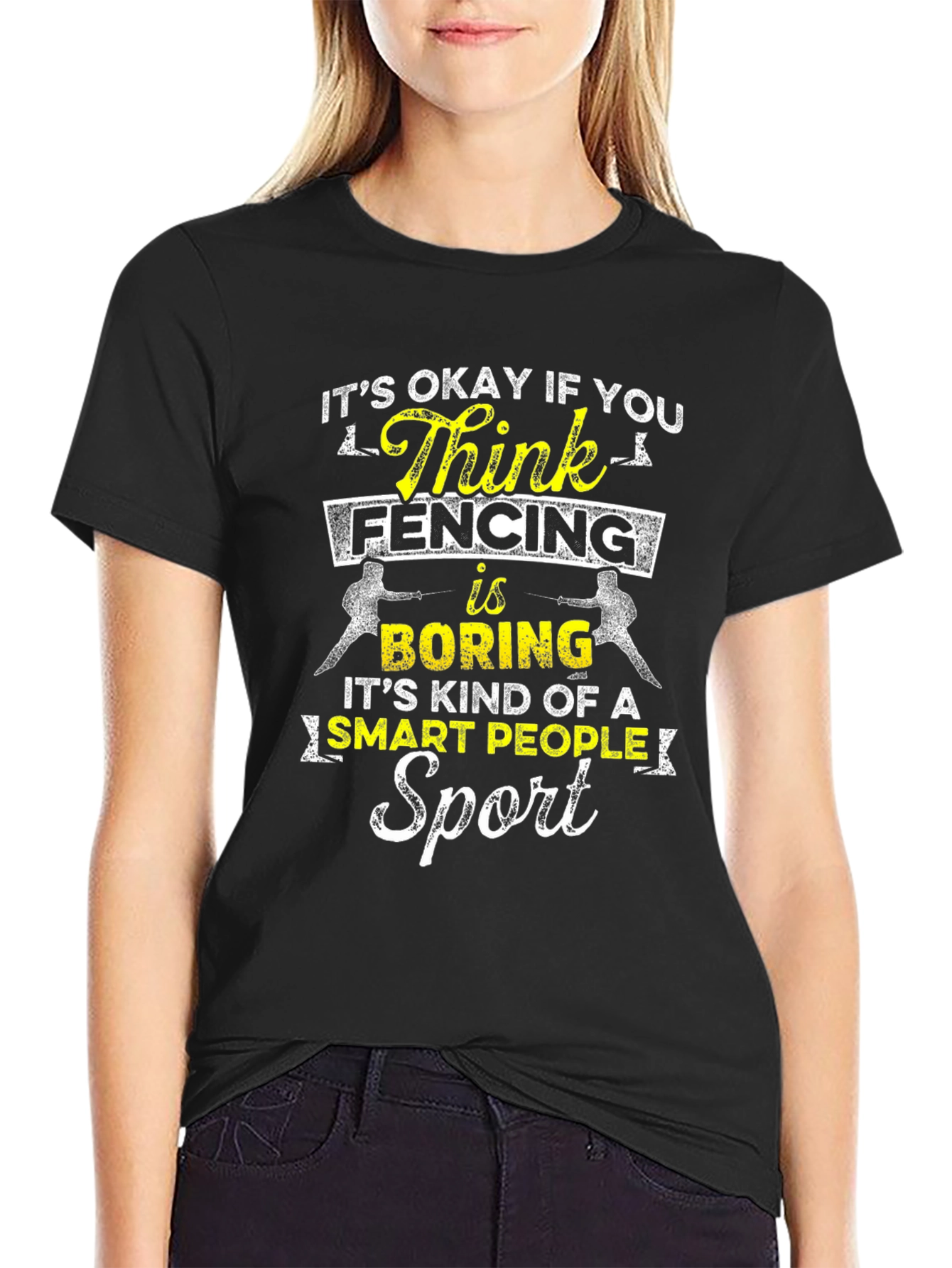 Funny Fencing T-Shirt: Smart People Sport Tee