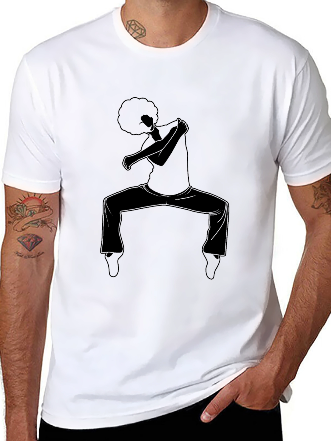 Silhouette Dancer Black T-Shirt - Cool Graphic Tee