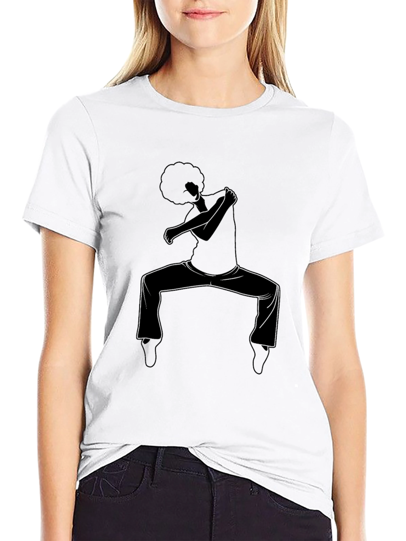 Silhouette Dancer Black T-Shirt - Cool Graphic Tee