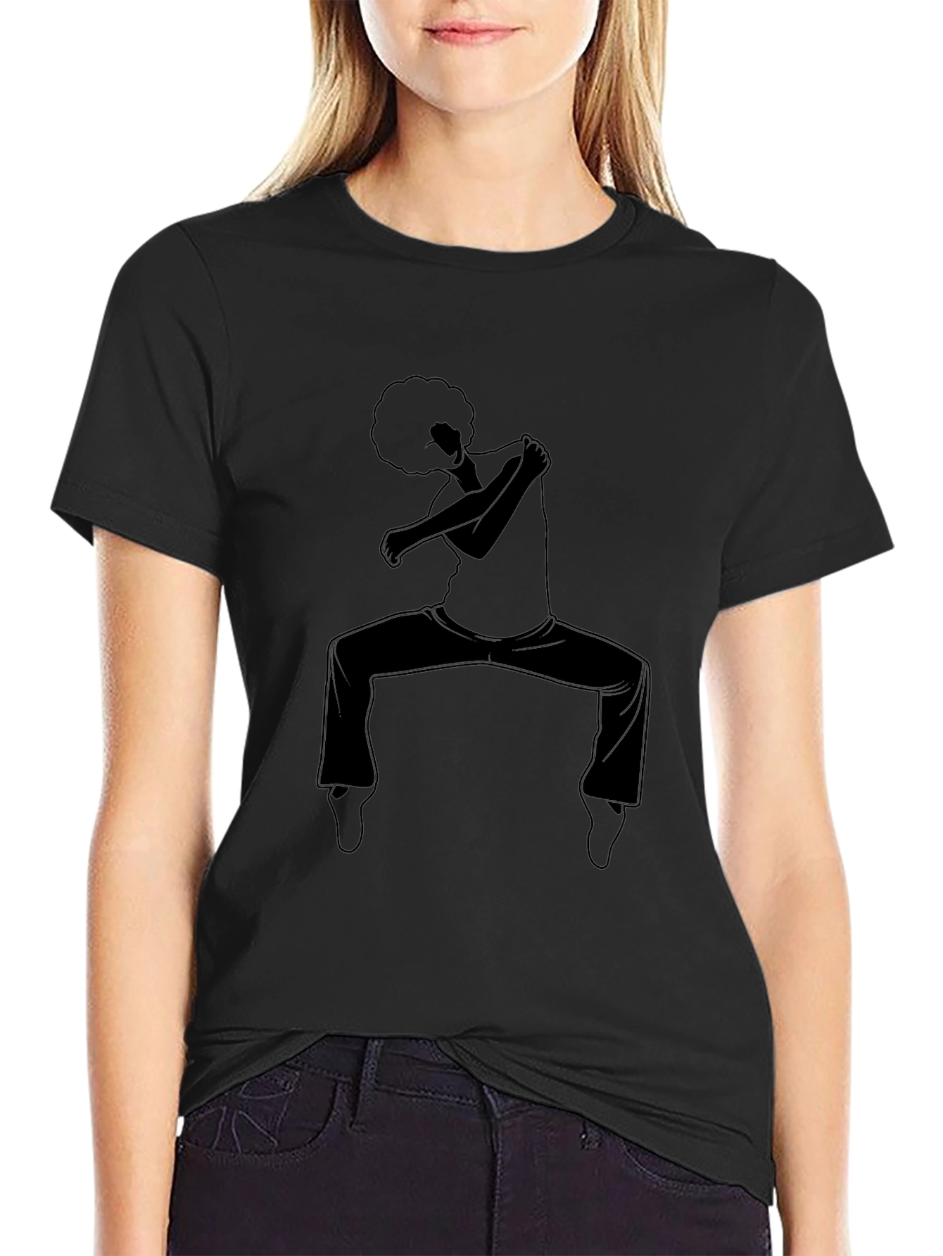 Silhouette Dancer Black T-Shirt - Cool Graphic Tee