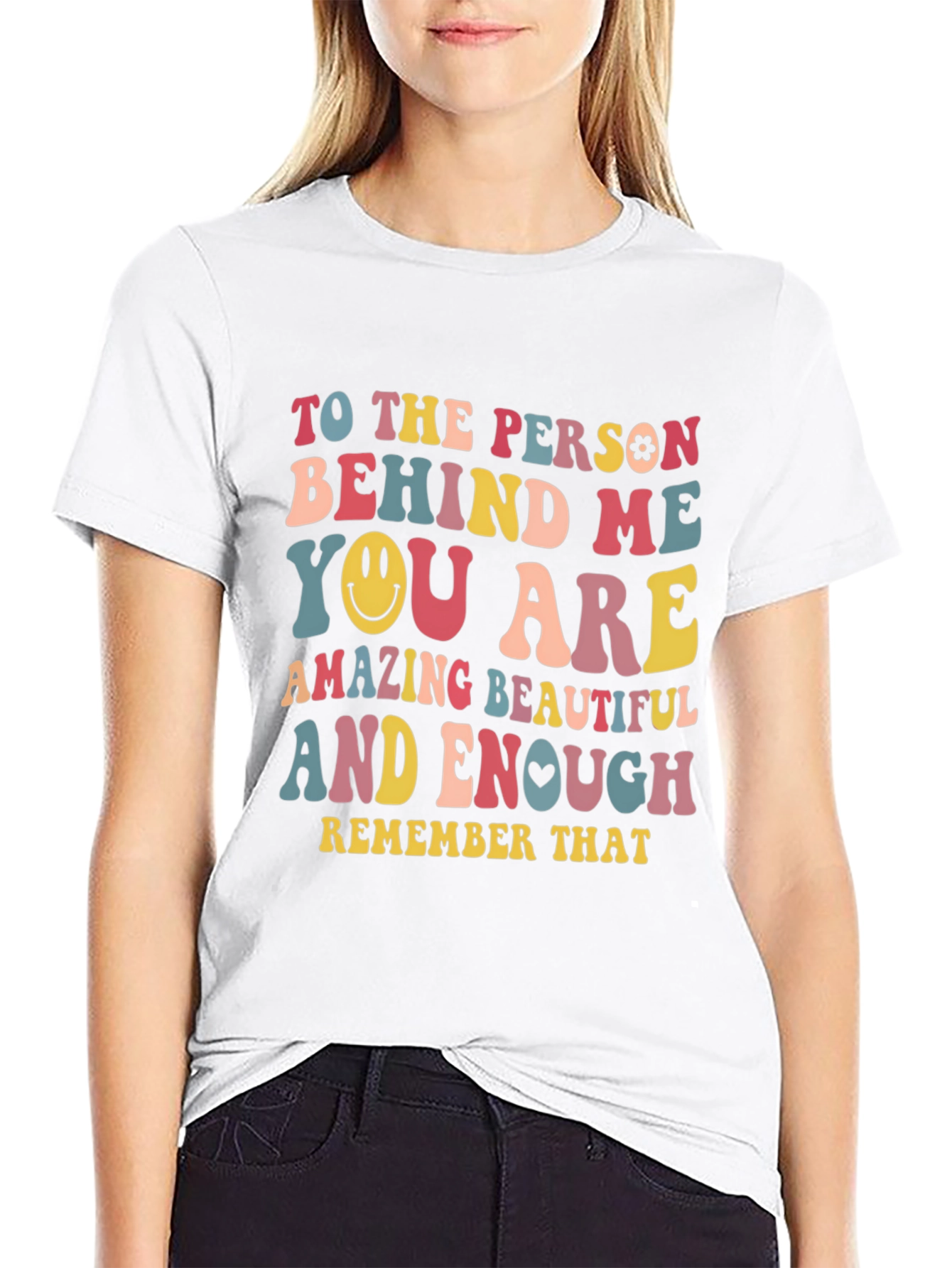 Inspirational Graphic T-Shirt - You are Amazing Beautiful Enough