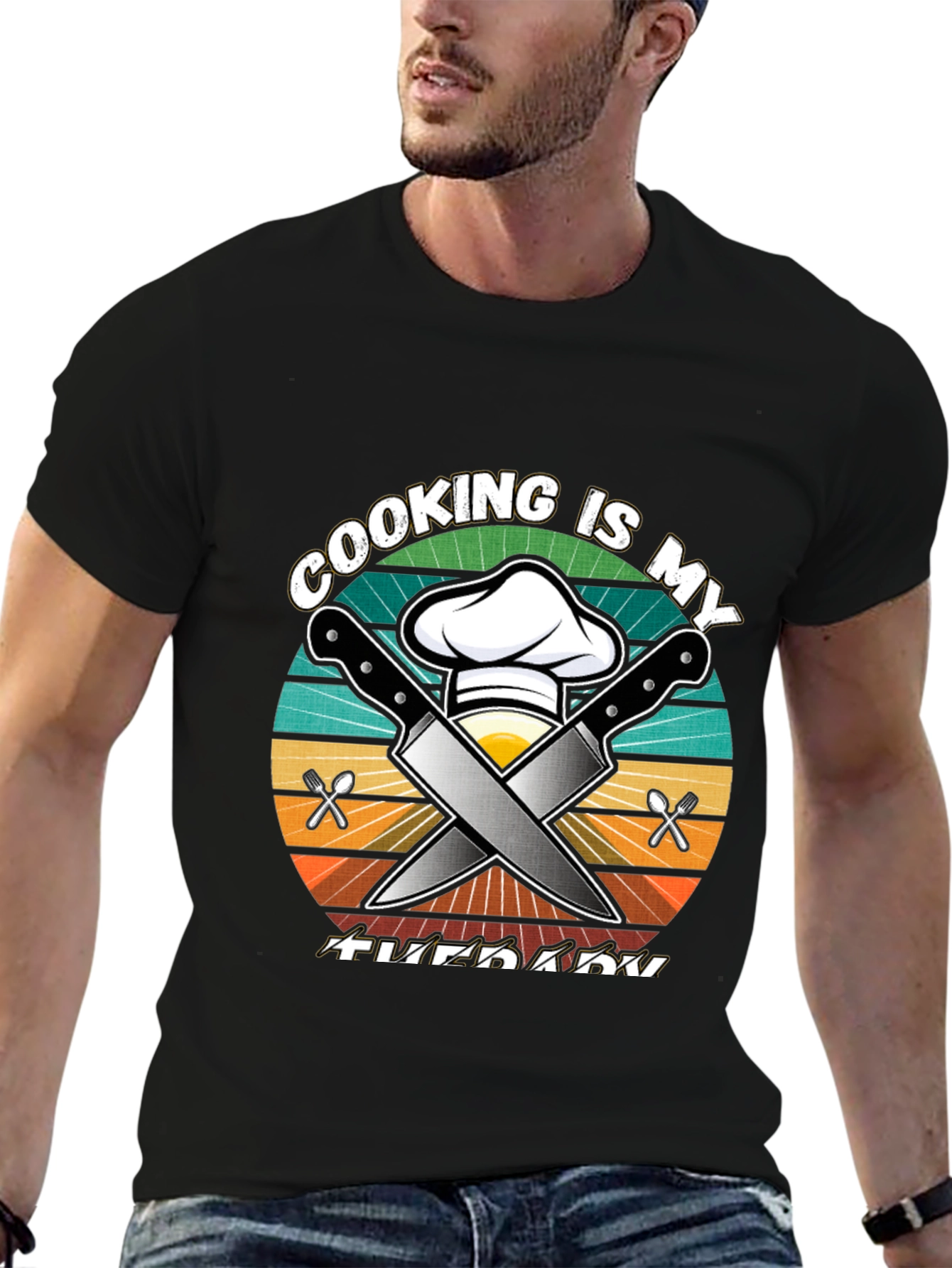 Cooking is My Therapy Graphic Tee