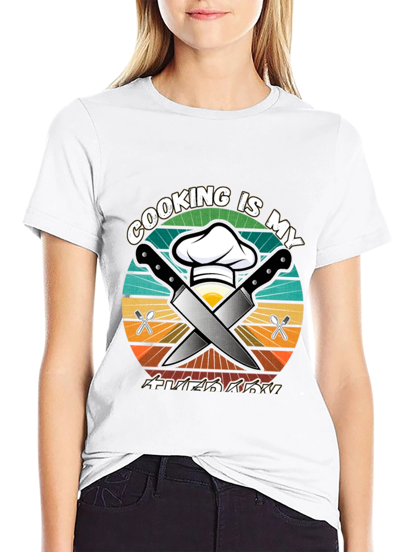 Cooking is My Therapy Graphic Tee