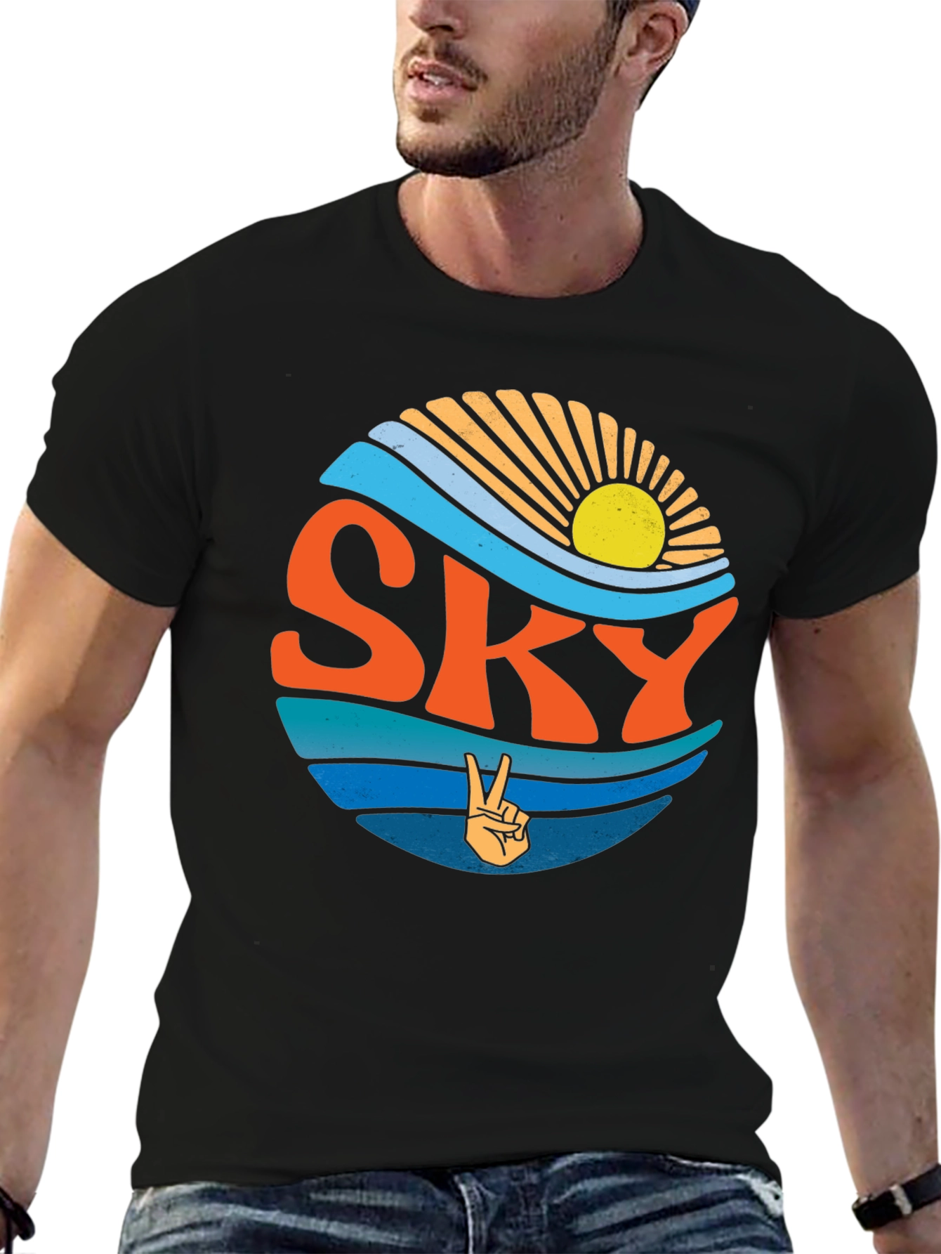 Retro SKY Peace Sign T-Shirt